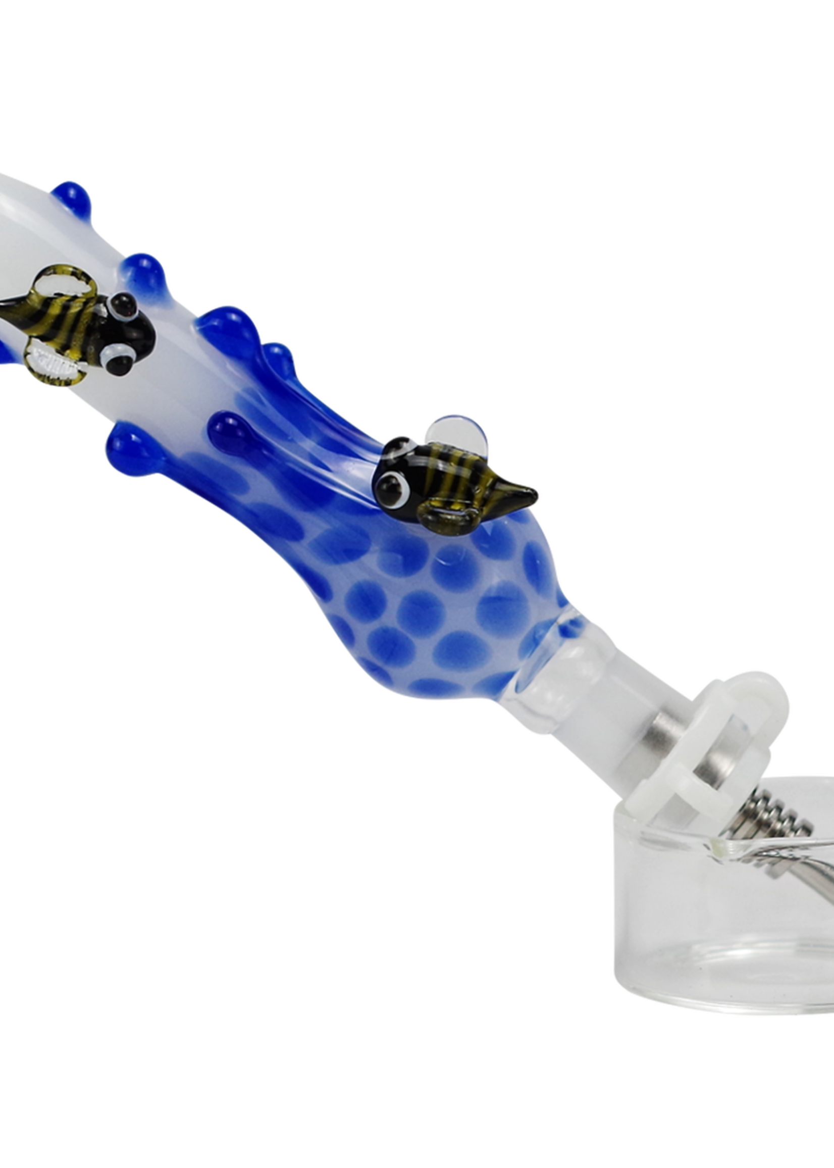 Green Horn 4.3" Bumblebee Glass Nectar Collector Assorted Colors - #1718