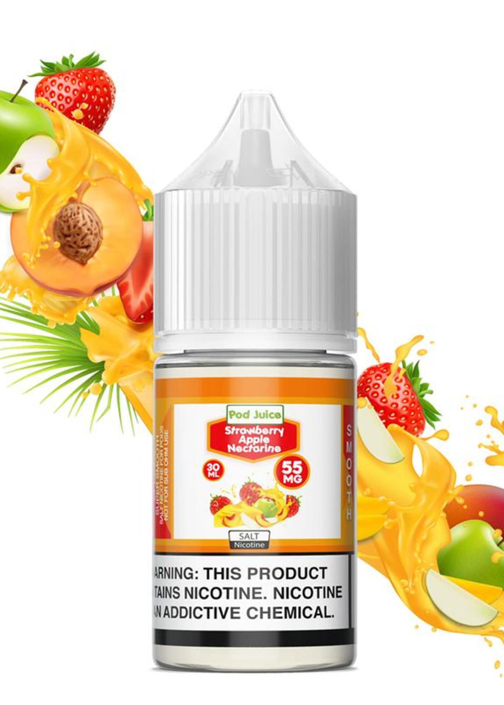 Pod Juice Pod Juice Nicotine Salt E-Liquid 30ML - Strawberry Apple Nectorine 55mg