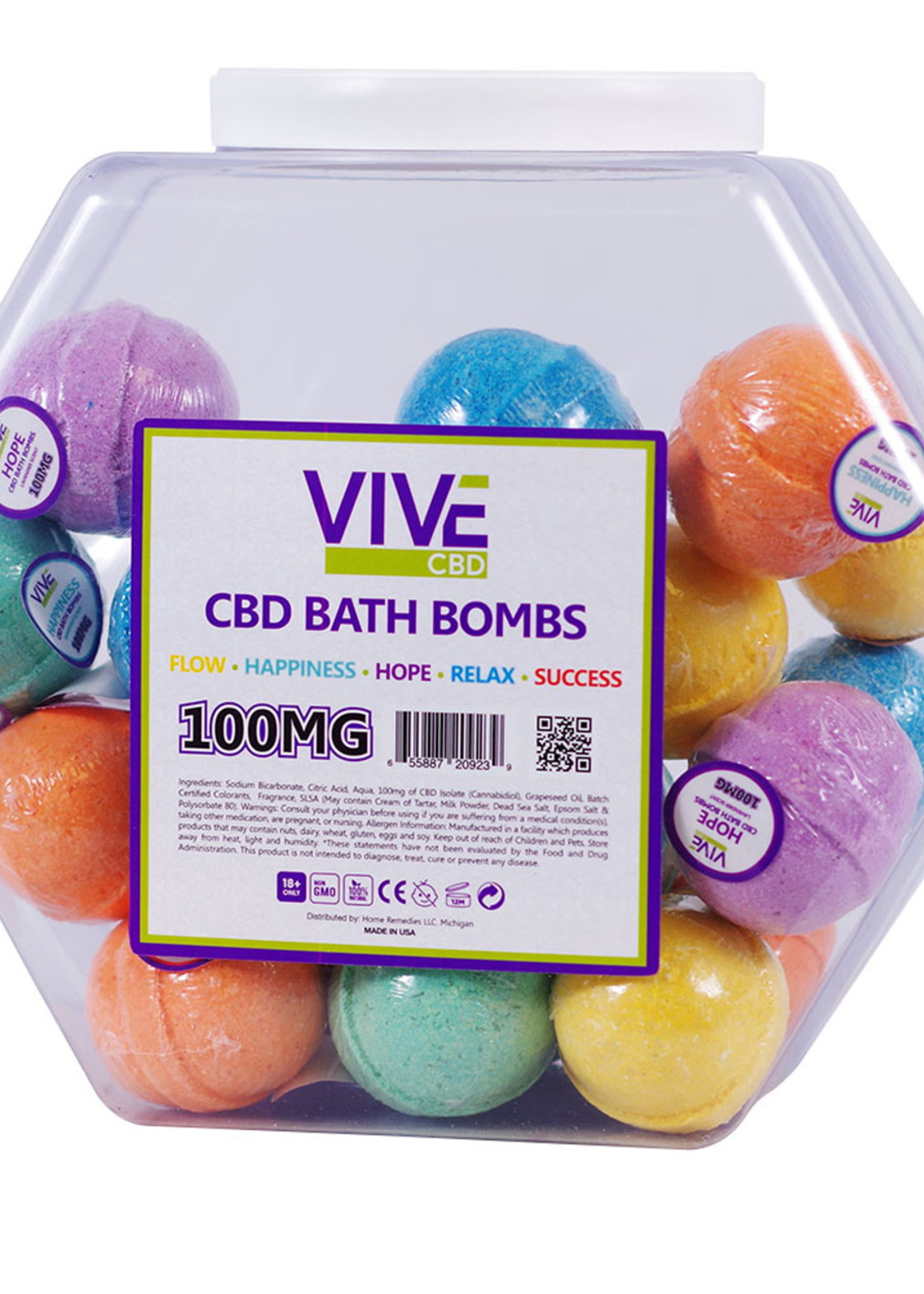 Vive Vive CBD Bath Bomb 100mg - 5 Assorted Fragrances