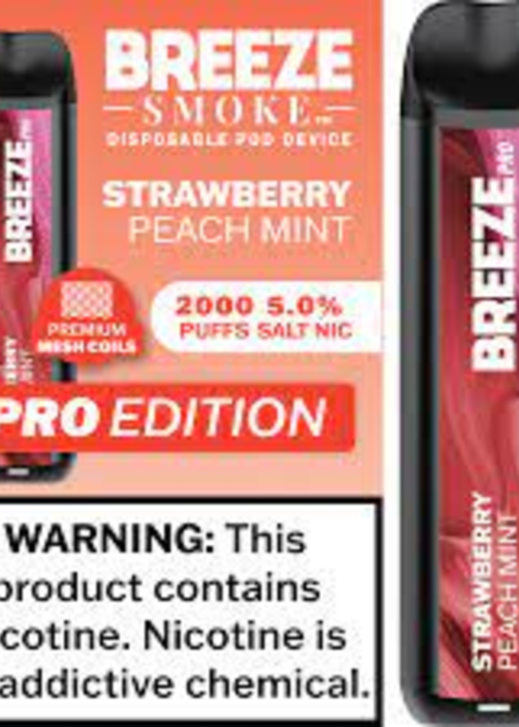 Breeze Pro Breeze Pro Disposable - Strawberry Peach Mint