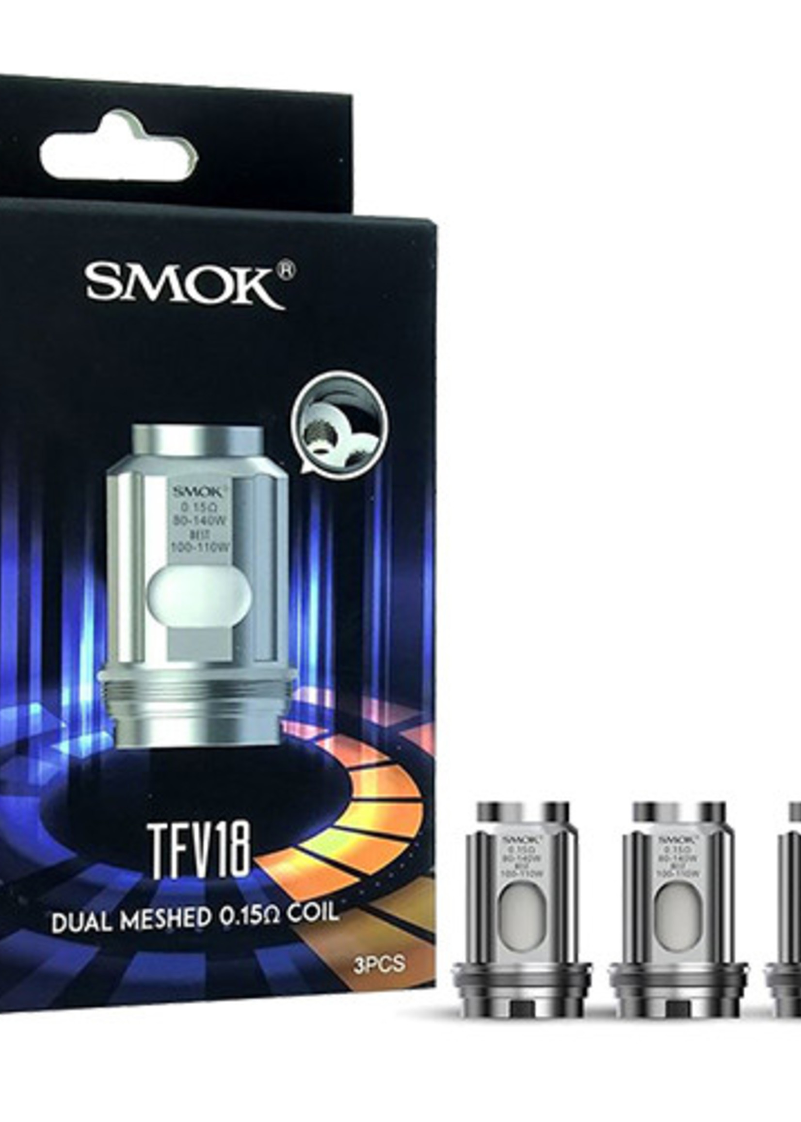 Smok SMOK TFV18 Replacement Coils - Pack of 3 - Dual Mesh 0.15 ohm