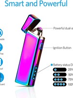 Tesla Dual Arc Electric Coil Lighter Rainbow