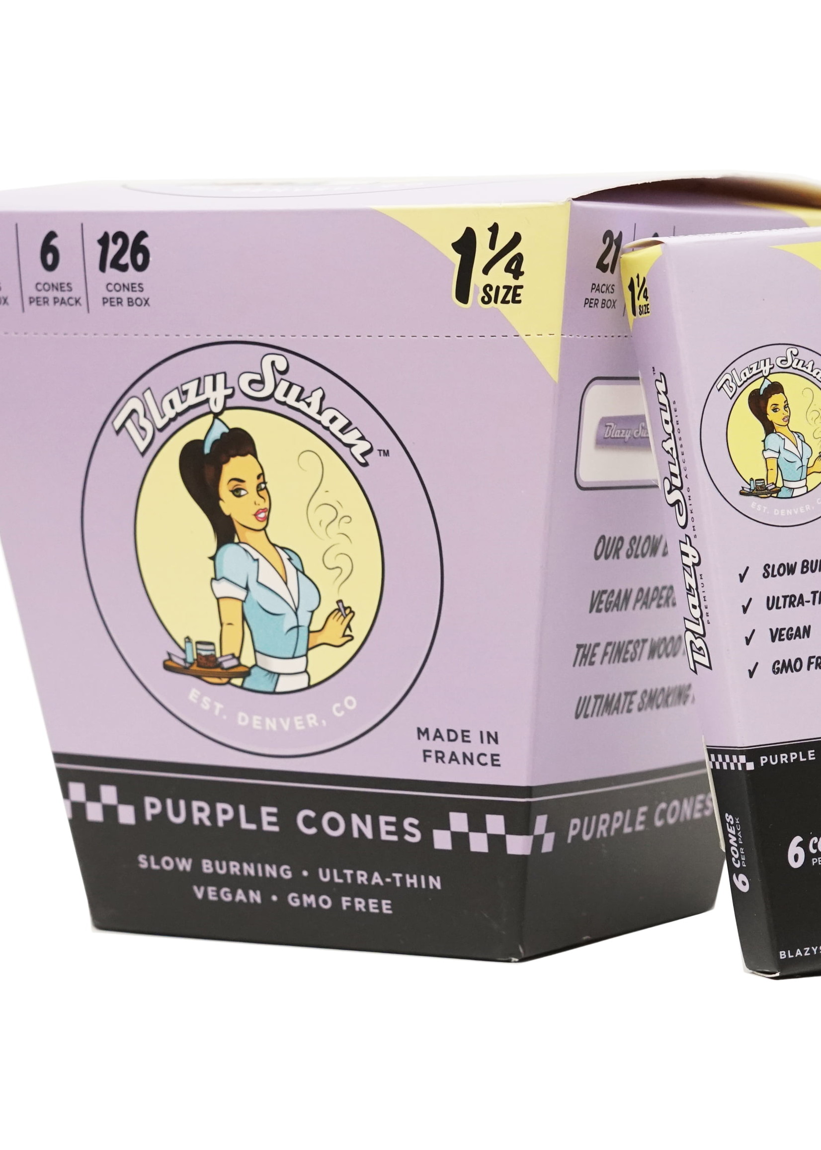 Blazy Susan Blazy Susan 1 1/4 Purple Cones 6pk