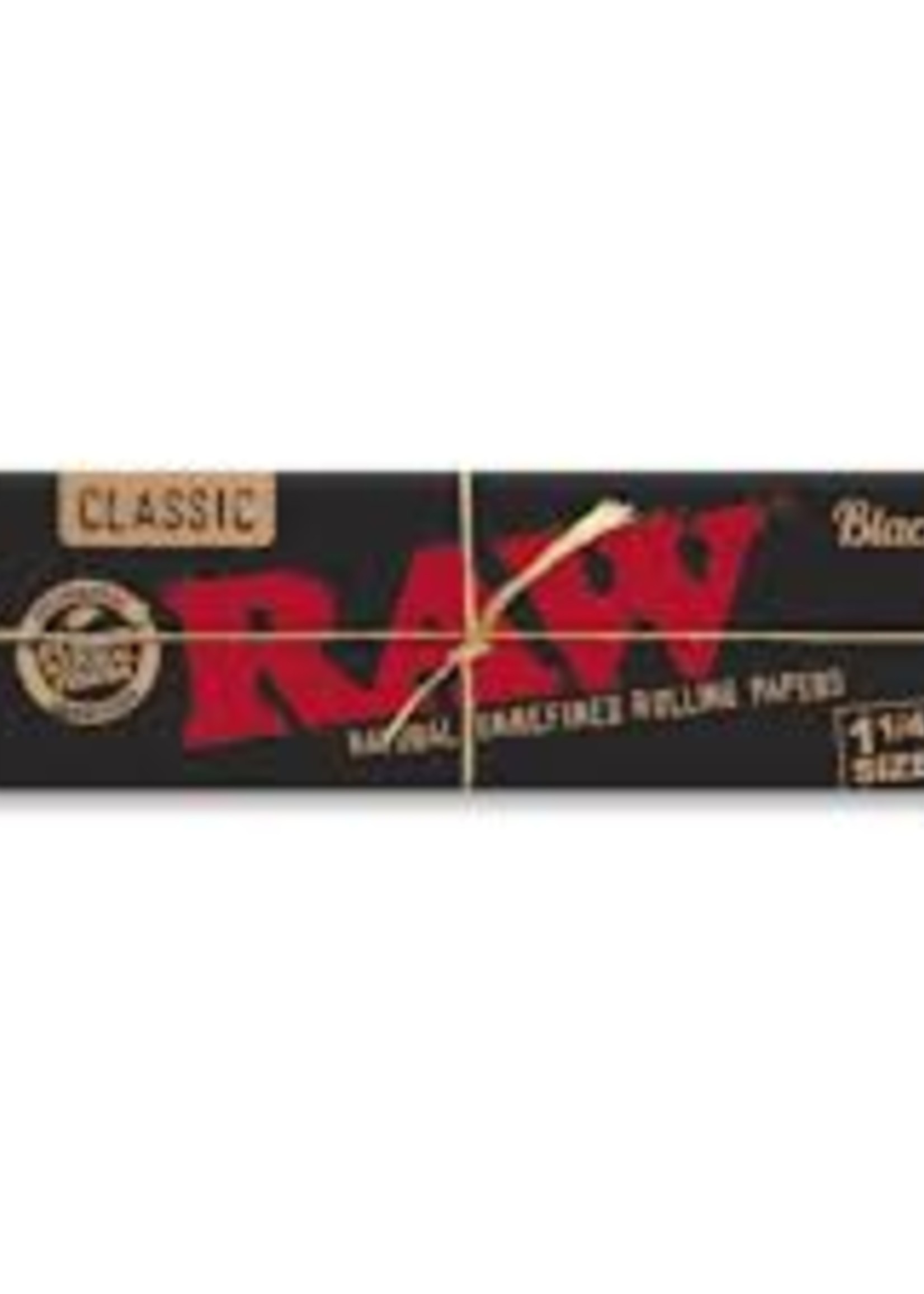 Raw Raw Classic Black 1 1/4 Cones - 20pk