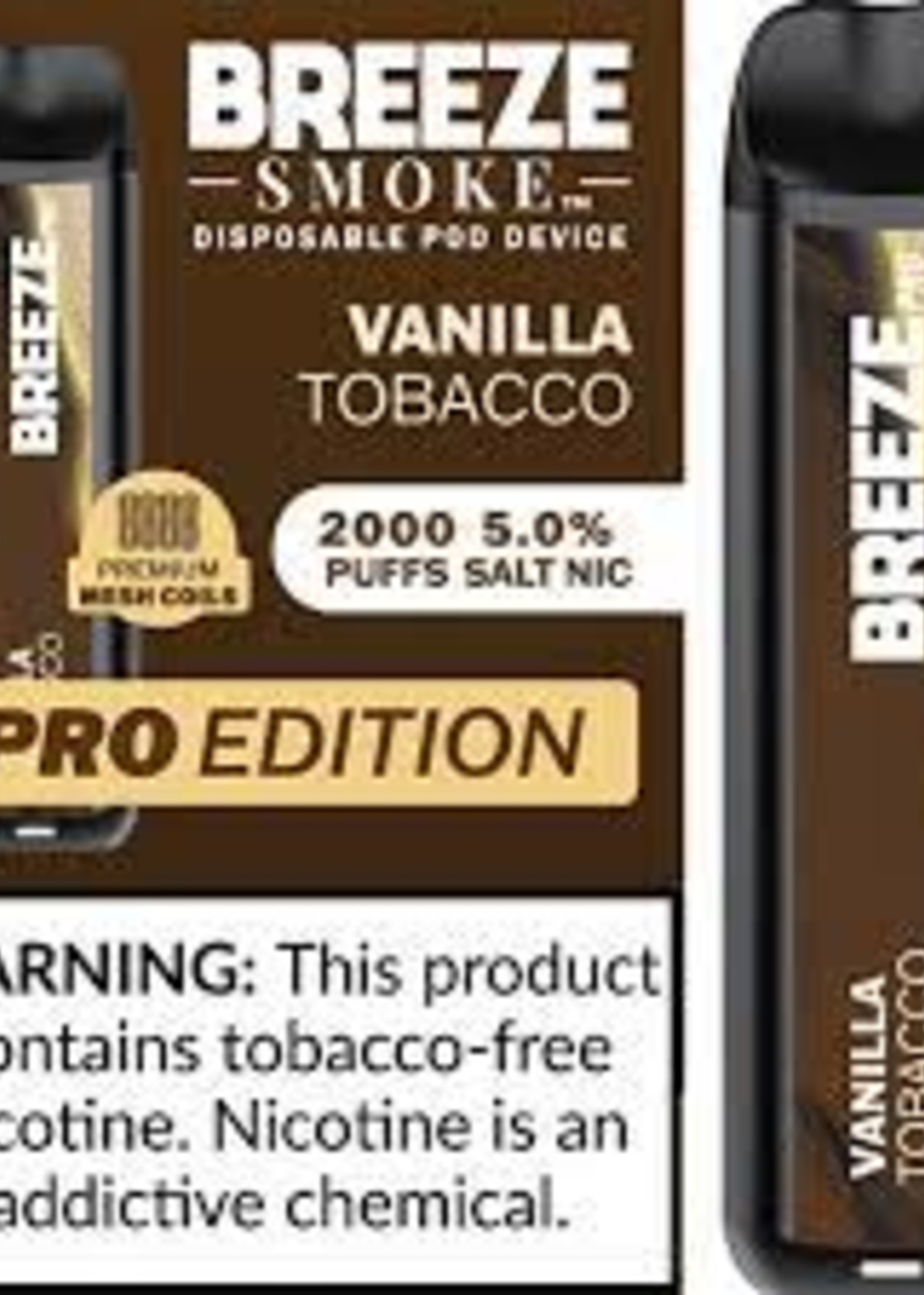 Breeze Pro Breeze Pro Disposable - Vanilla Tobacco
