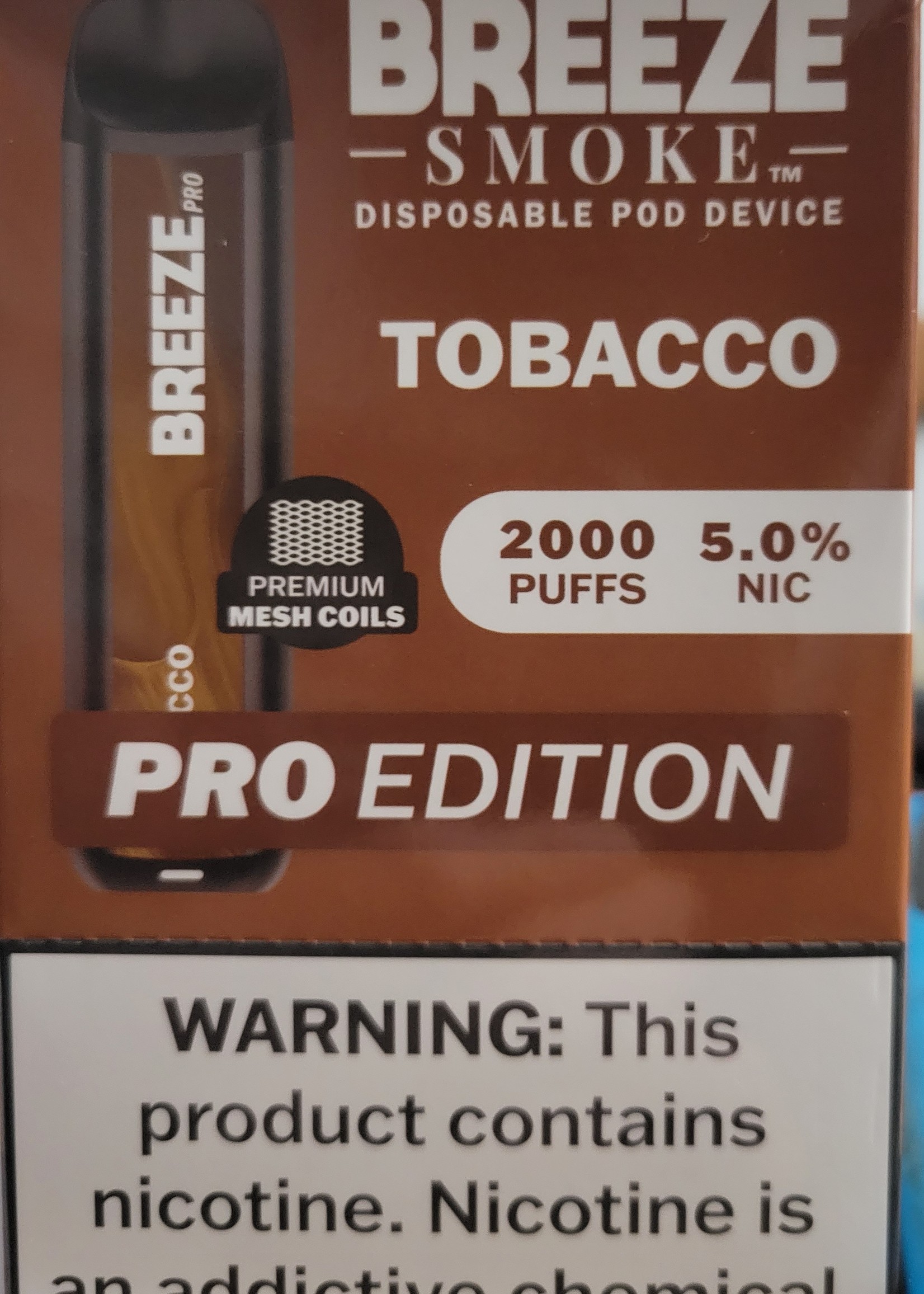 Breeze Pro Breeze Pro Disposable Vape - Tobacco