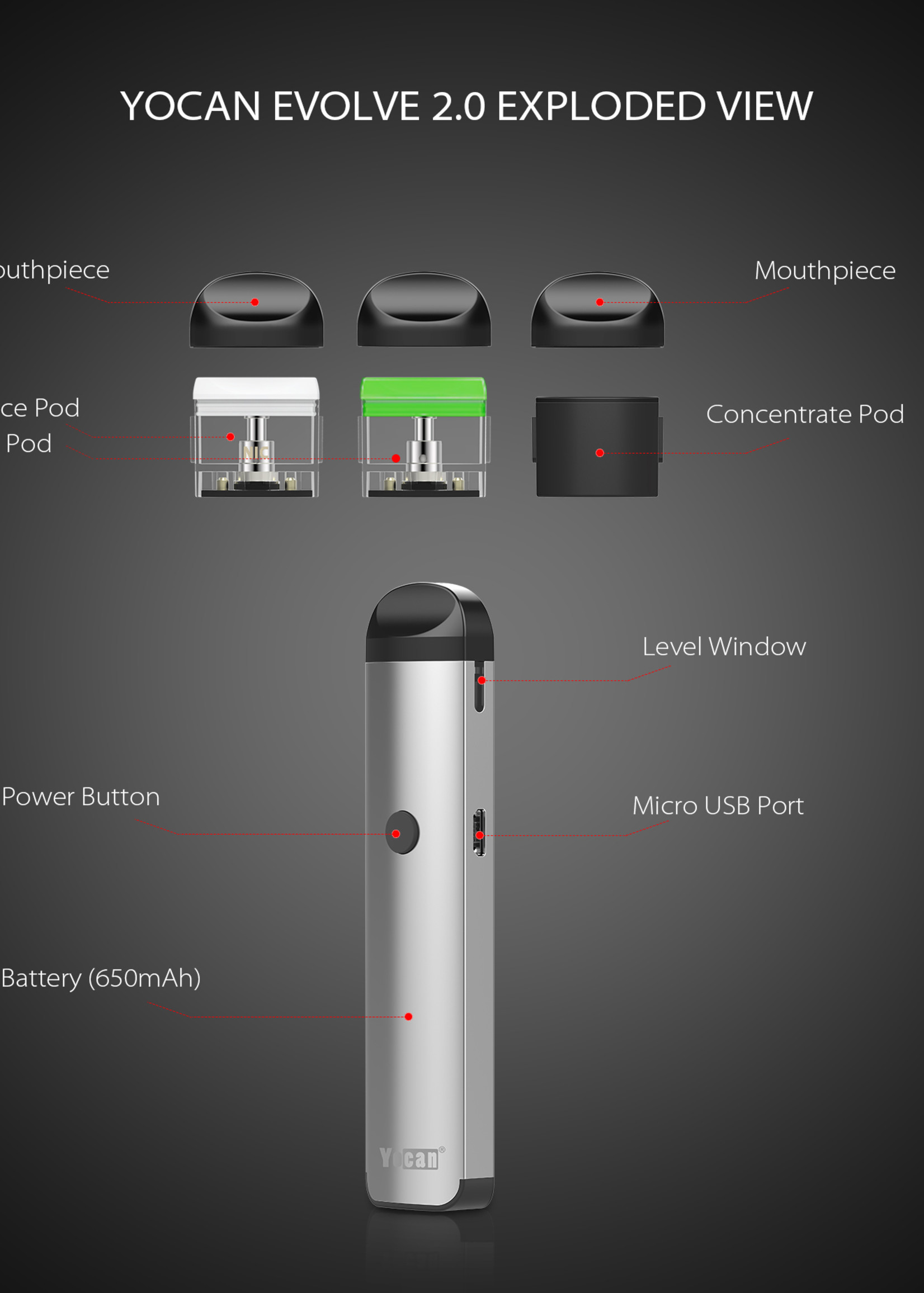Yocan Yocan Evolve 2.0 E-juice Pod 4ct