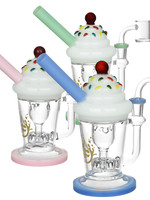Pulsar Pulsar Cherry On Top Dab Rig | 7" | 14mm F | Colors Vary - #2504