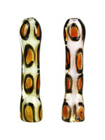 Leopard Spotted Chillum Pipe | 3.5" | Colors Vary - #2663