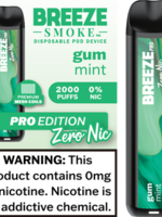 Breeze Pro Breeze Pro 0% Nicotine Disposable Vape - Gum Mint