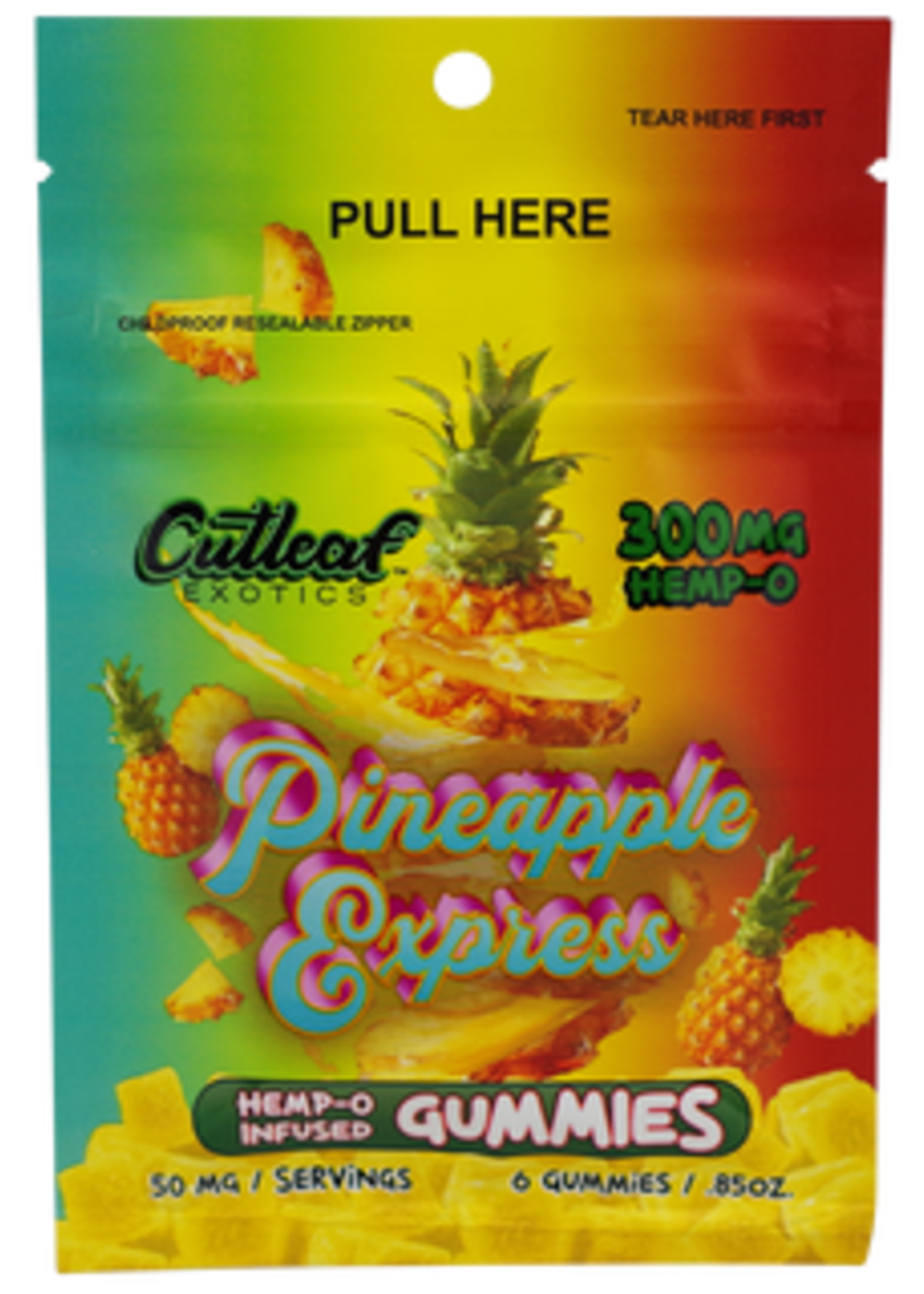 Cutleaf Cutleaf Exotics Hemp-o Infused Gummies 300mg 6pk - Pineapple Express