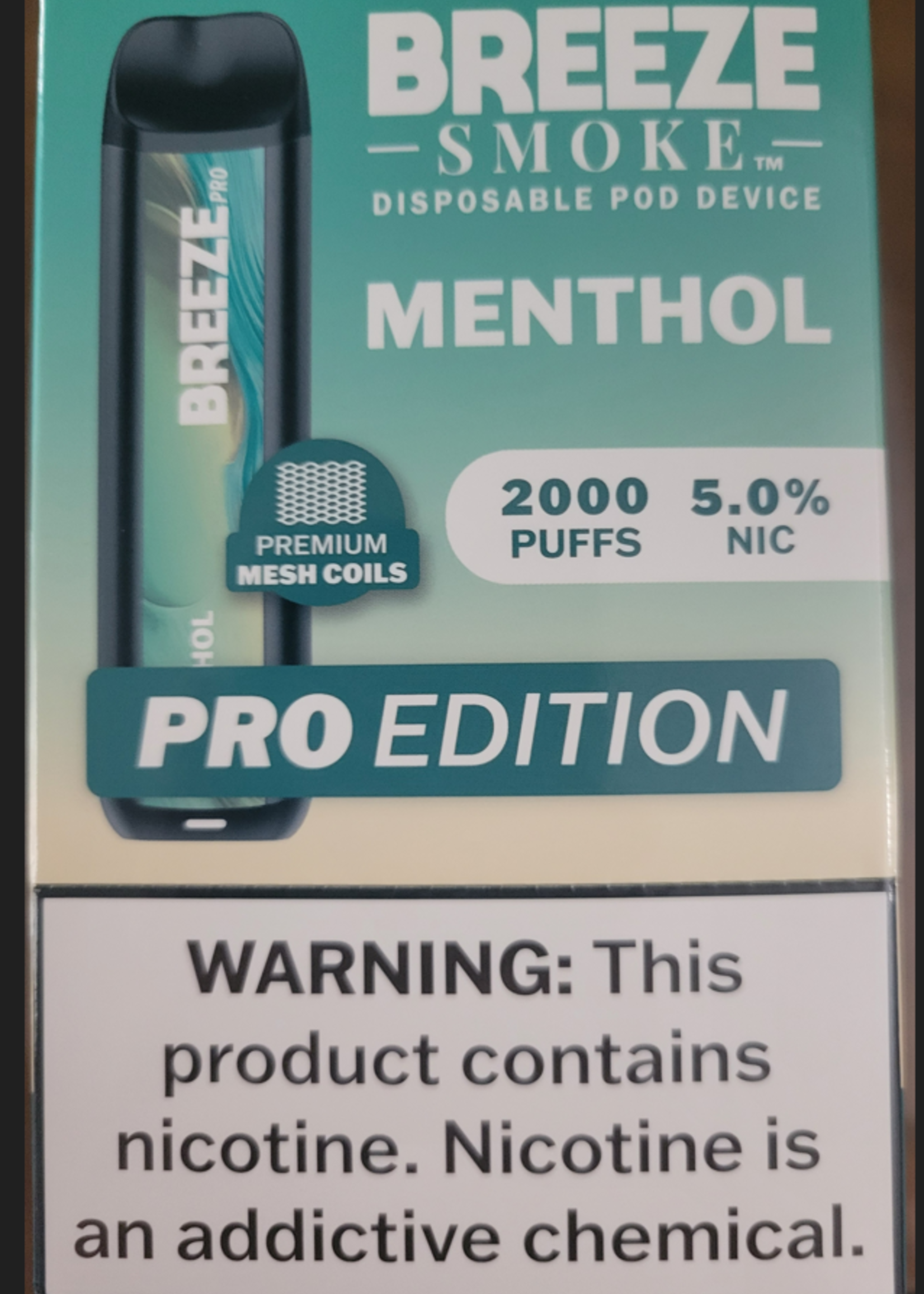 Breeze Pro Breeze Pro Disposable Vape - Menthol