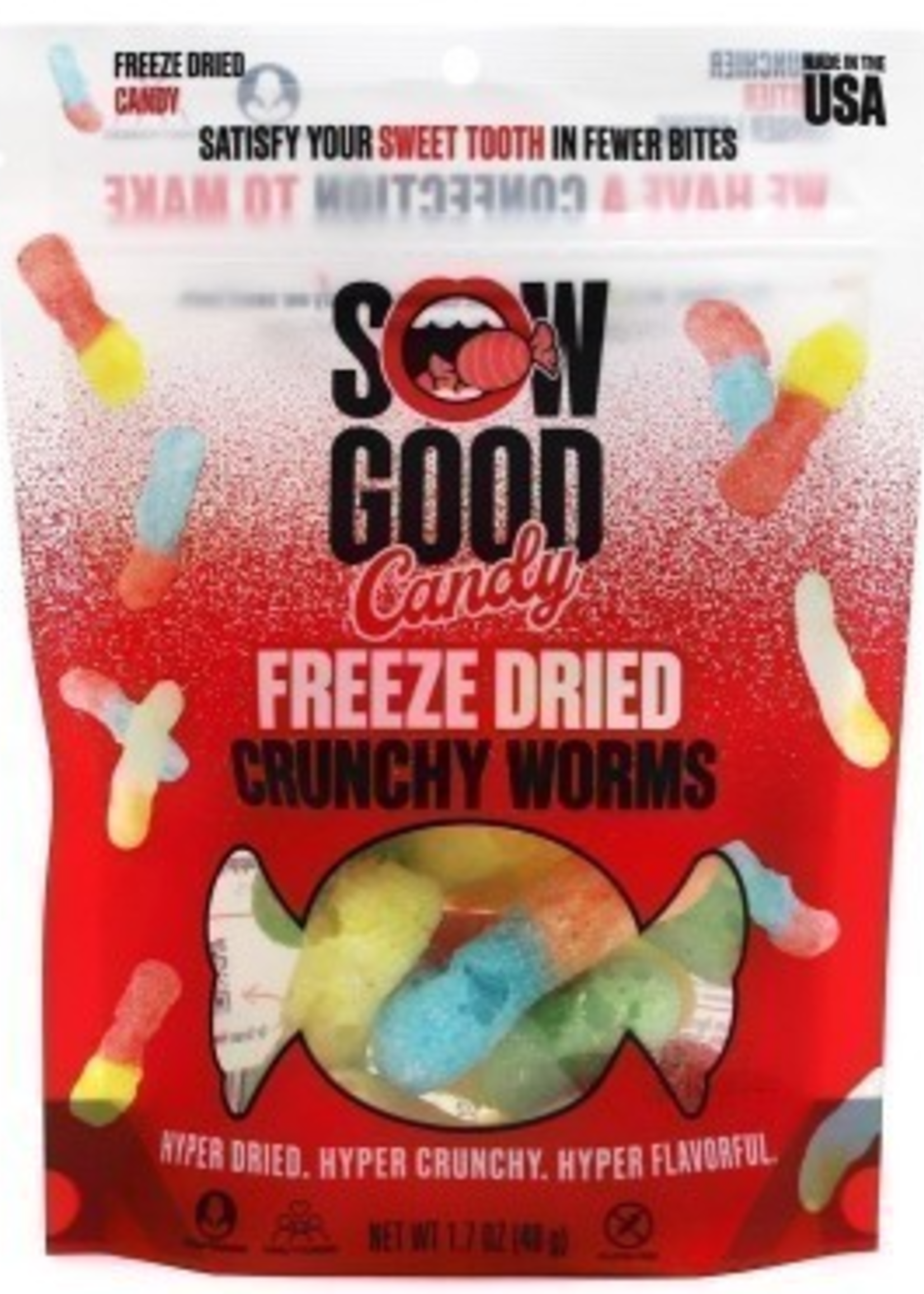 Sow Good Inc Freeze Dried Crunchy Worms