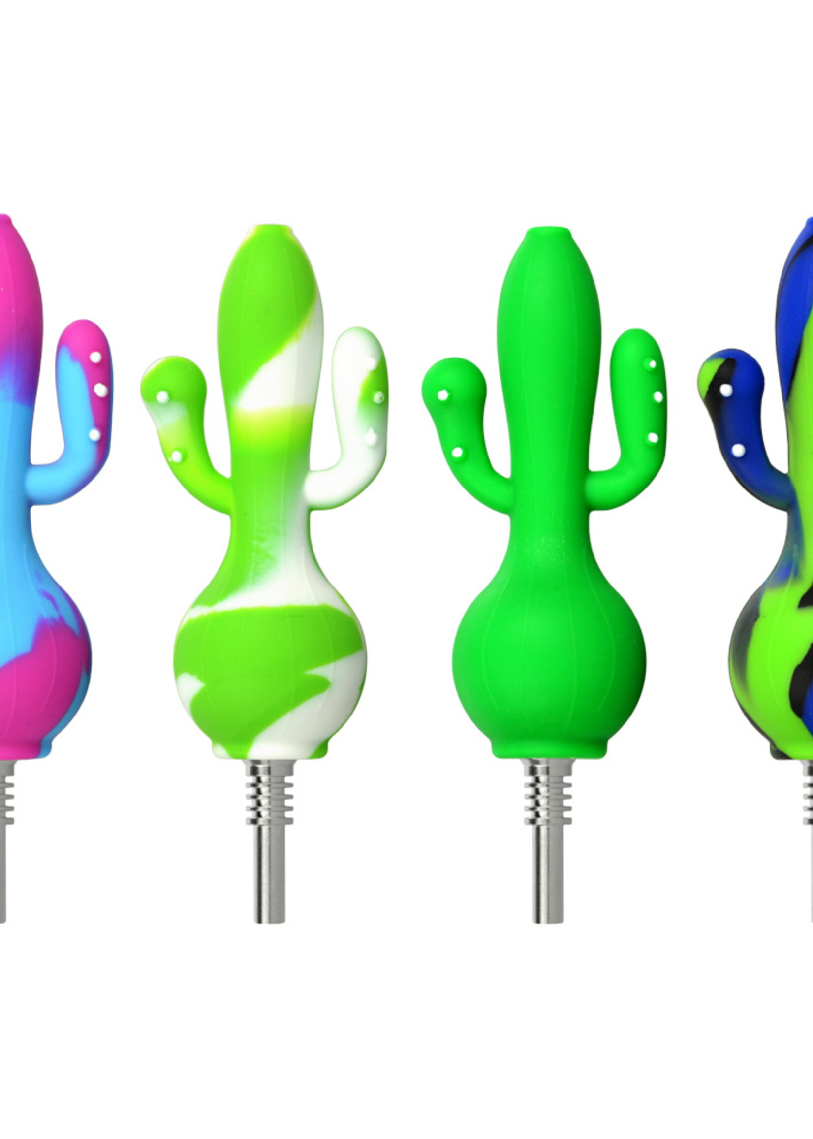Silicone Cactus Dab Straw - Assorted Colors