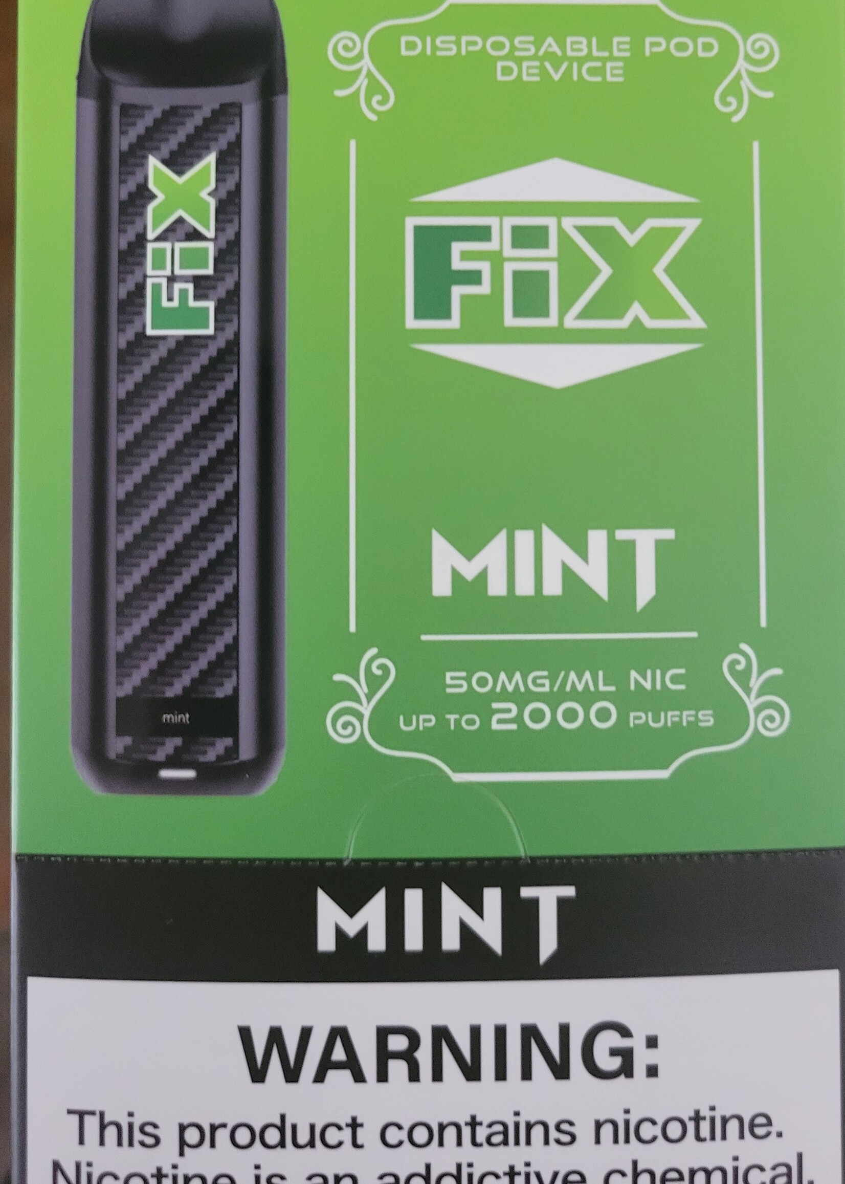 Fix Brand FIX - 50mg/ml 2000 Puff Disposable - Mint
