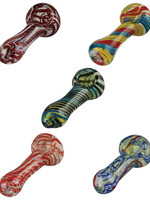 Color Swirl Spoon Pipe - 3.25" / Colors Vary - #3180