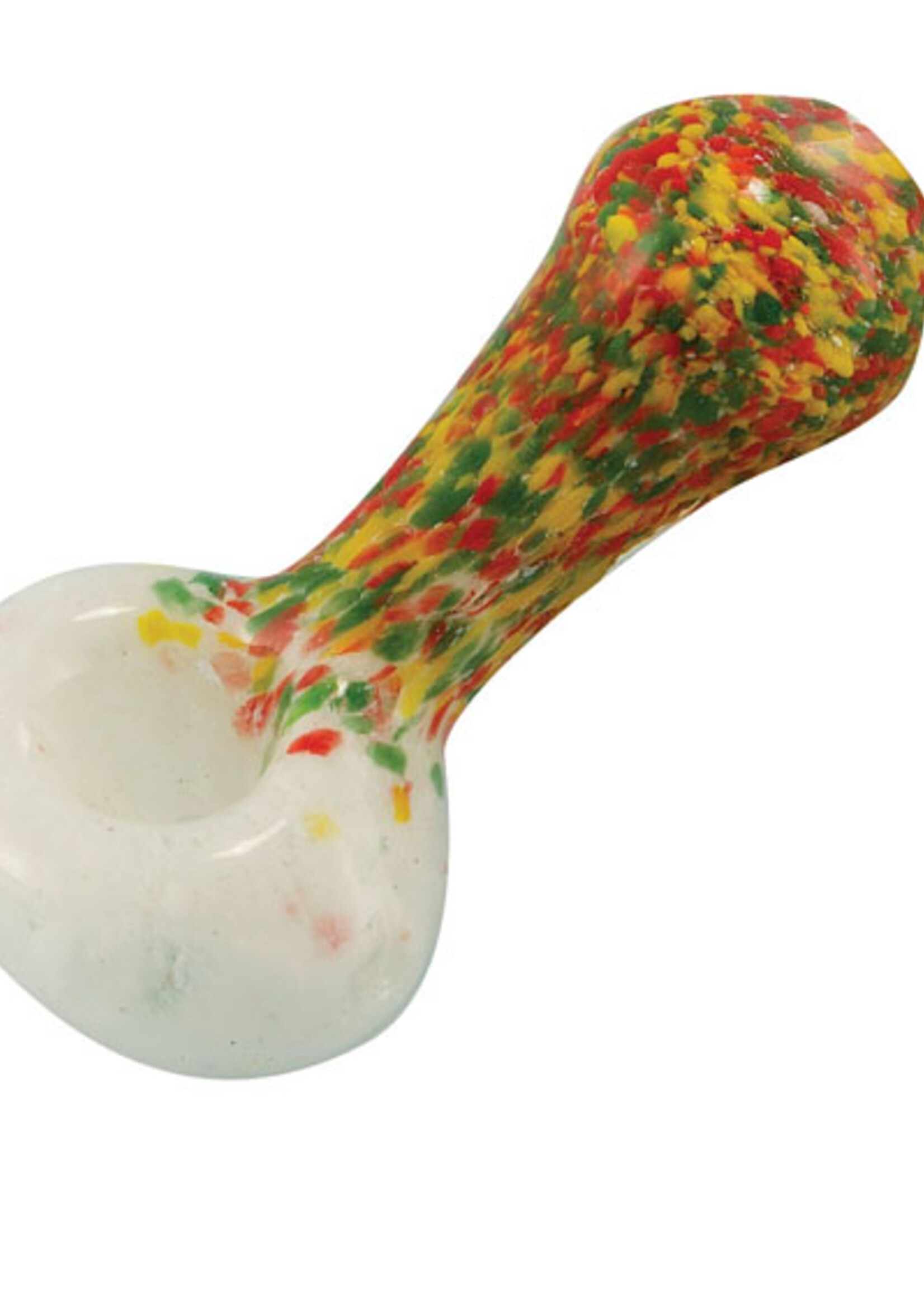 3" Rasta Color Frit Glass Pipe