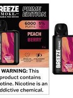 Breeze Breeze Prime - 6000 Puffs - 5% Nicotine Peach Berry