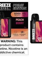 Breeze Breeze Prime - 6000 Puffs - 5% Nicotine Peach Berry