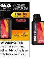 Breeze Breeze Prime - 6000 Puffs - 5% Nicotine Mango