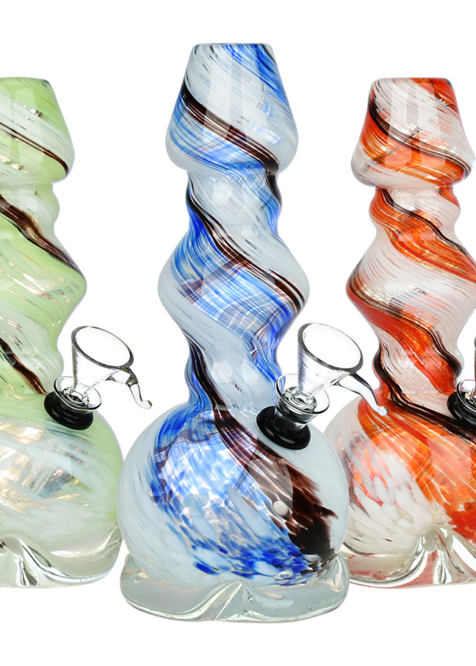 Peaceful Solution Peaceful Solution Soft Glass Water Pipe | 7.75" | Colors Vary