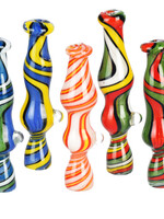 Dancing Colors Wig Wag Glass Chillum | 3.75" | Colors Vary - #3793