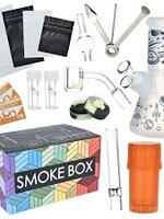 Smoke Box Water Pipe & Smoking Kit | 7.75" | 14mm F | Designs Vary - #4632