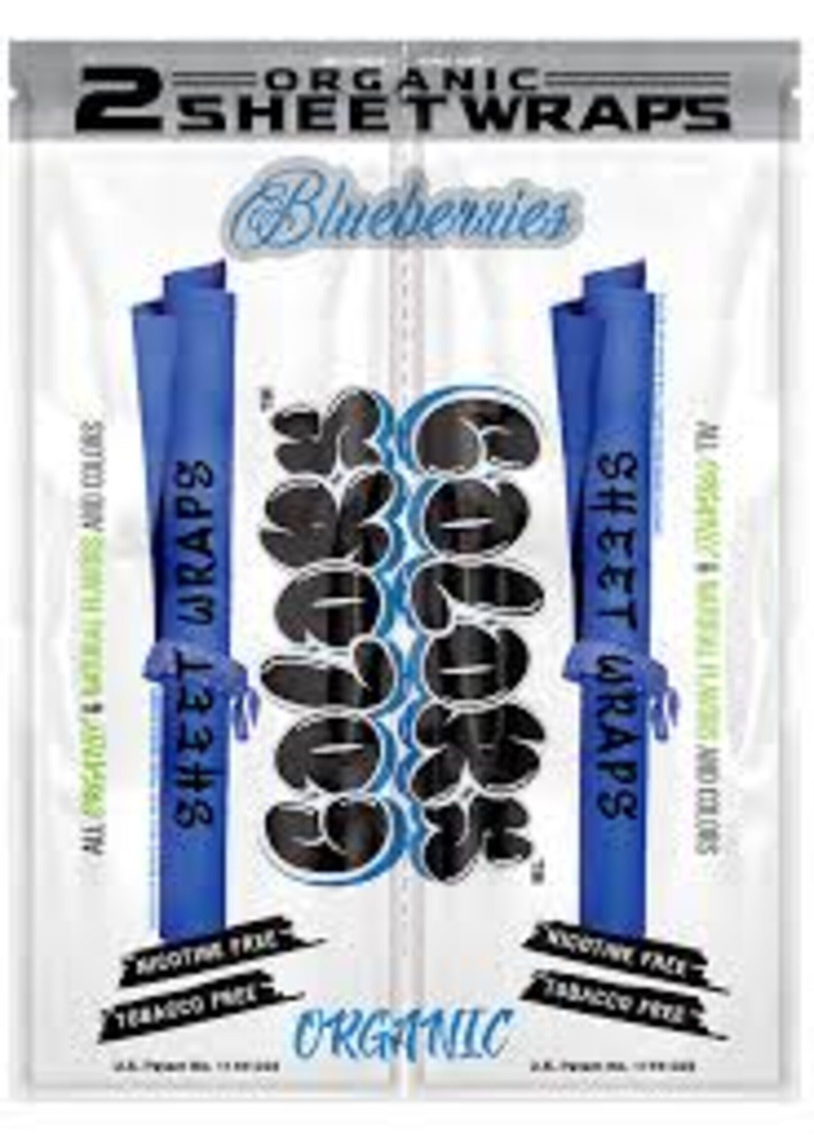 Colors Colors Organic Sheet Wraps 2pk - Blueberries