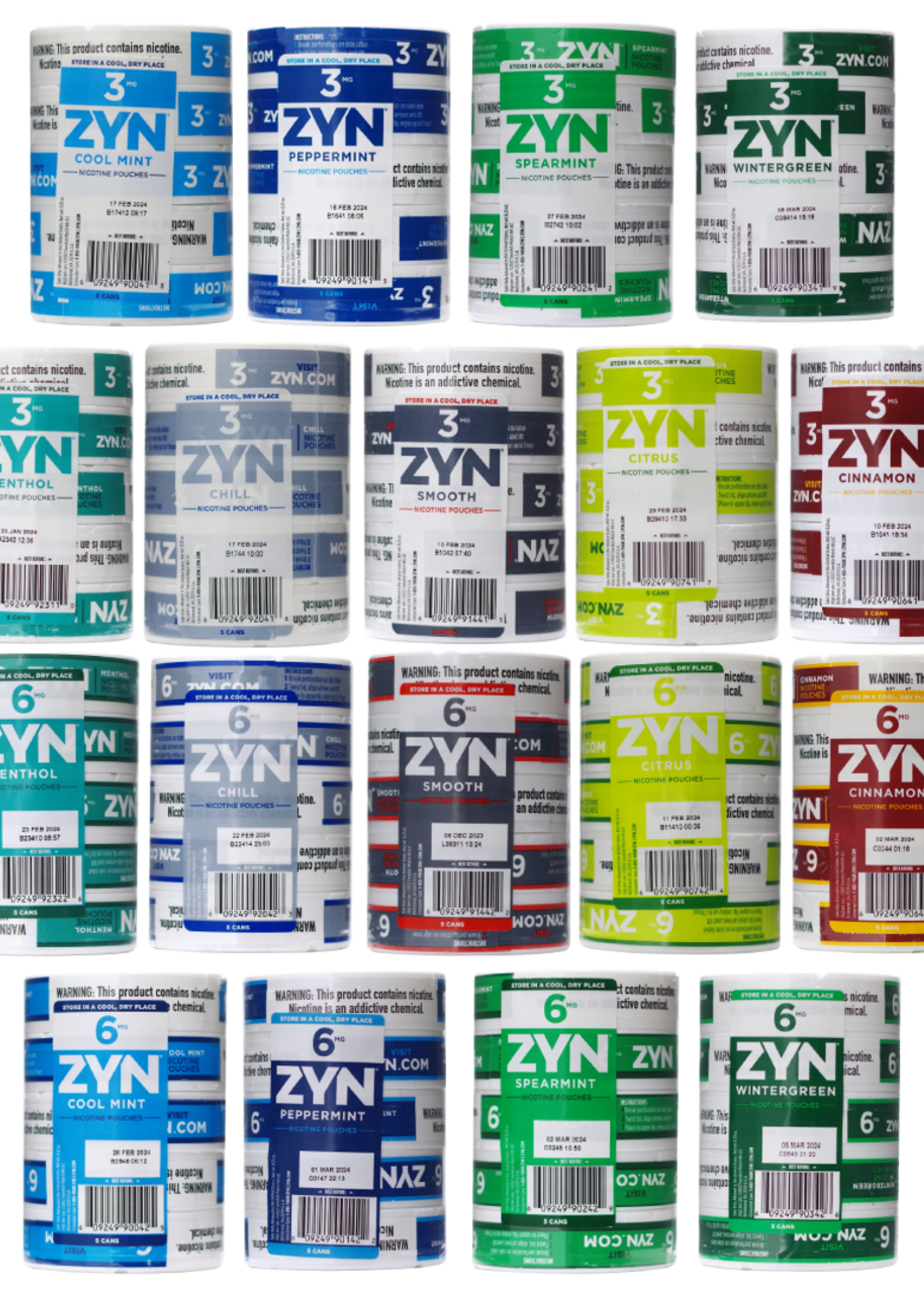 ZYN Nicotine Pouches- Menthol 6mg