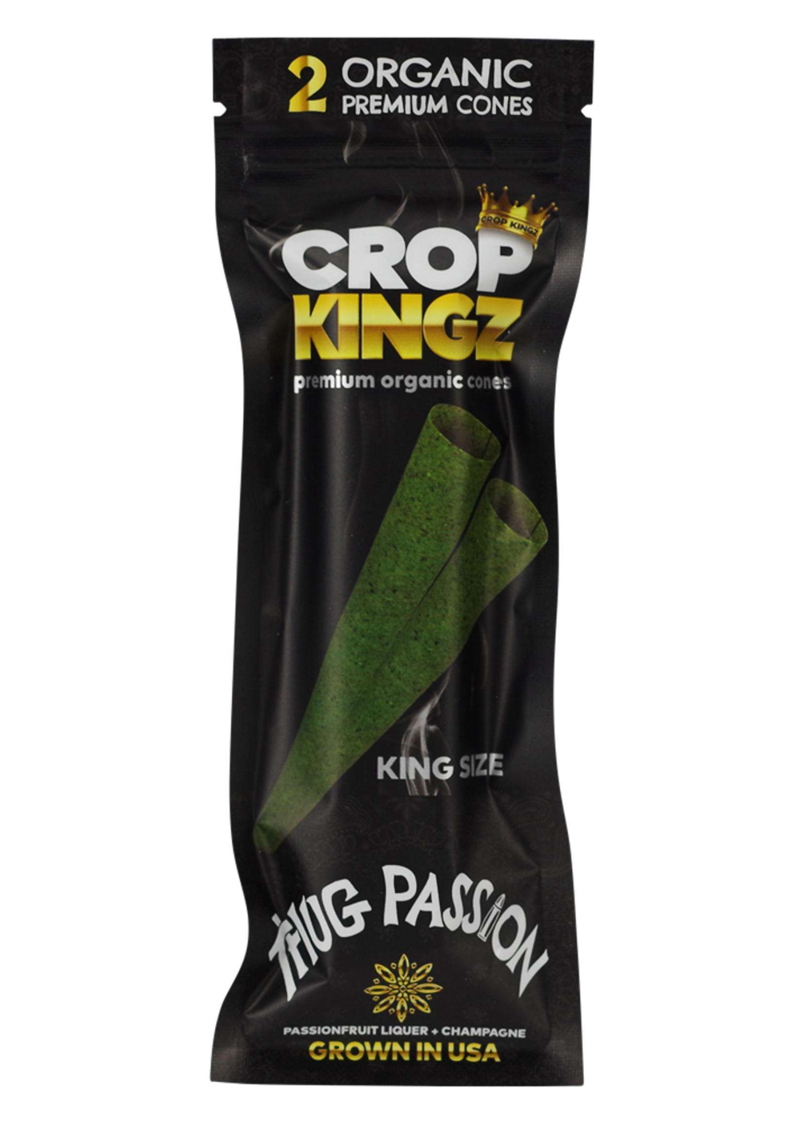 Crop Kingz Crop Kingz Premium Organic CONES KING SIZE - 4 Per Pack - Thug Passion