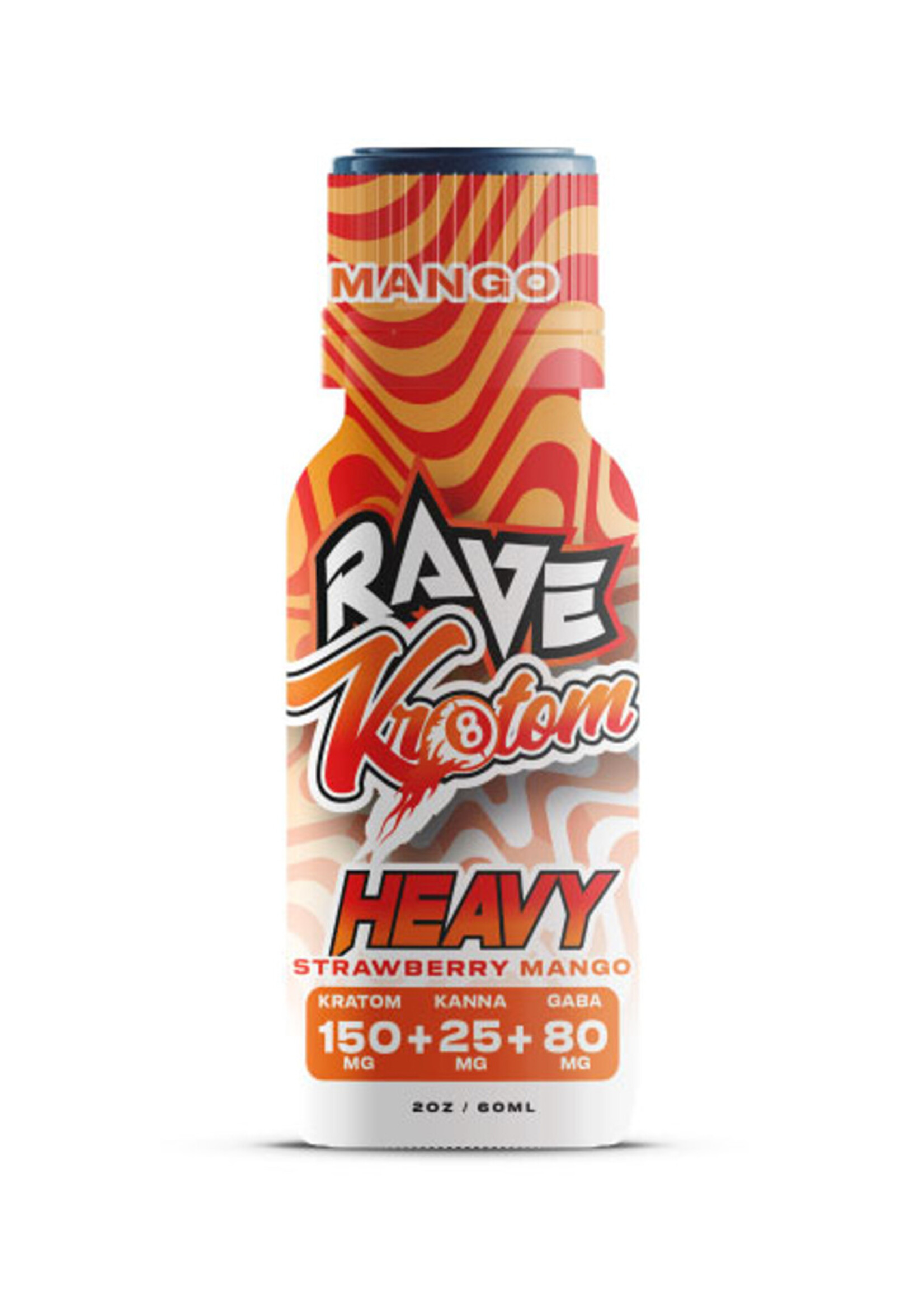 Rave Rave Kratom - Target Shot - Heavy (Kratom + Kana  + GABA) - Strawberry Mango