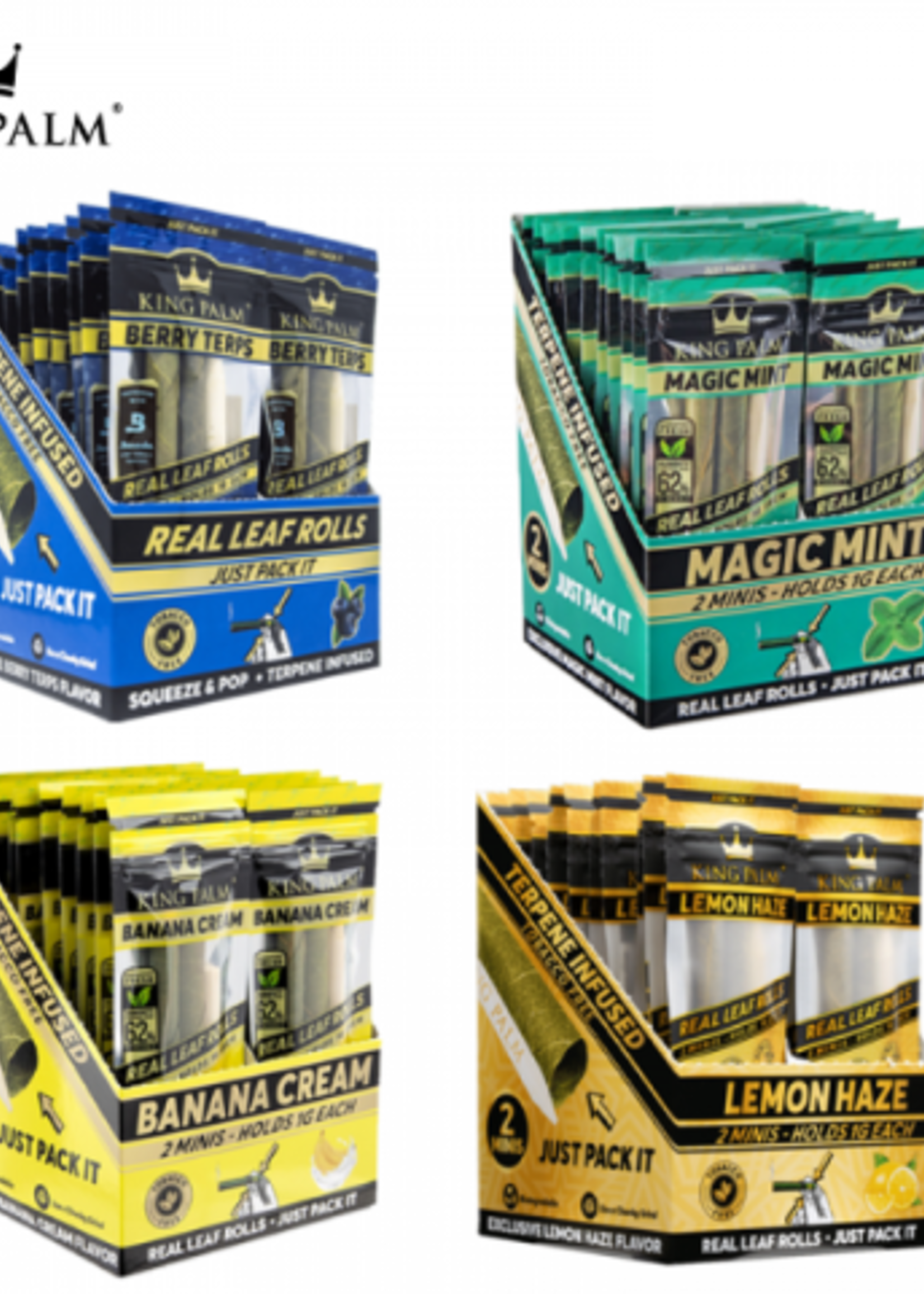 King Palm Terpene Infused Mini Rolls 2pk - Honey Mango