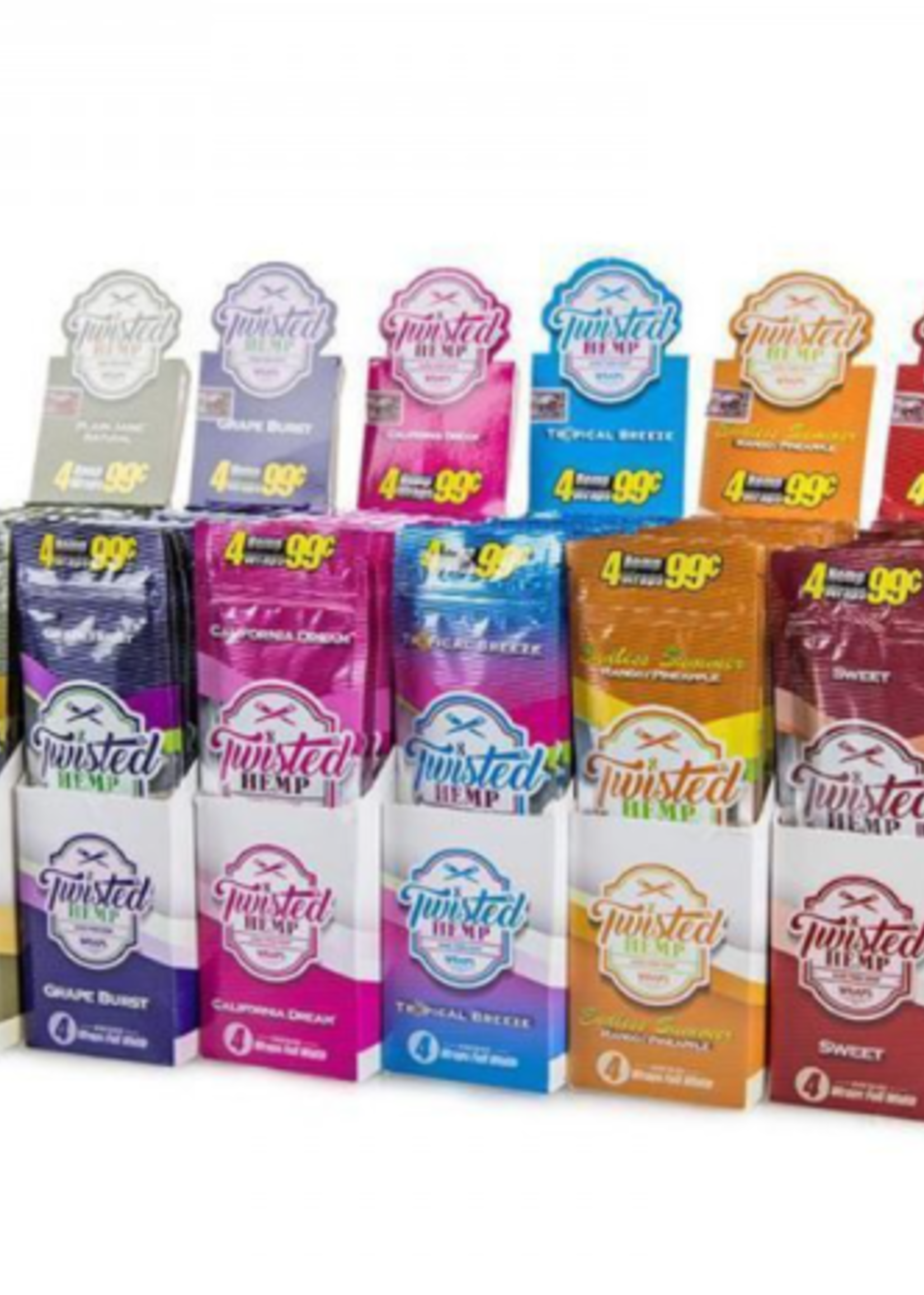 Twisted Hemp Twisted Hemp Wraps 4pk - California Dream