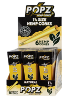 Cyclones Popz 1 1/4 Hemp Cones Natural 6pk