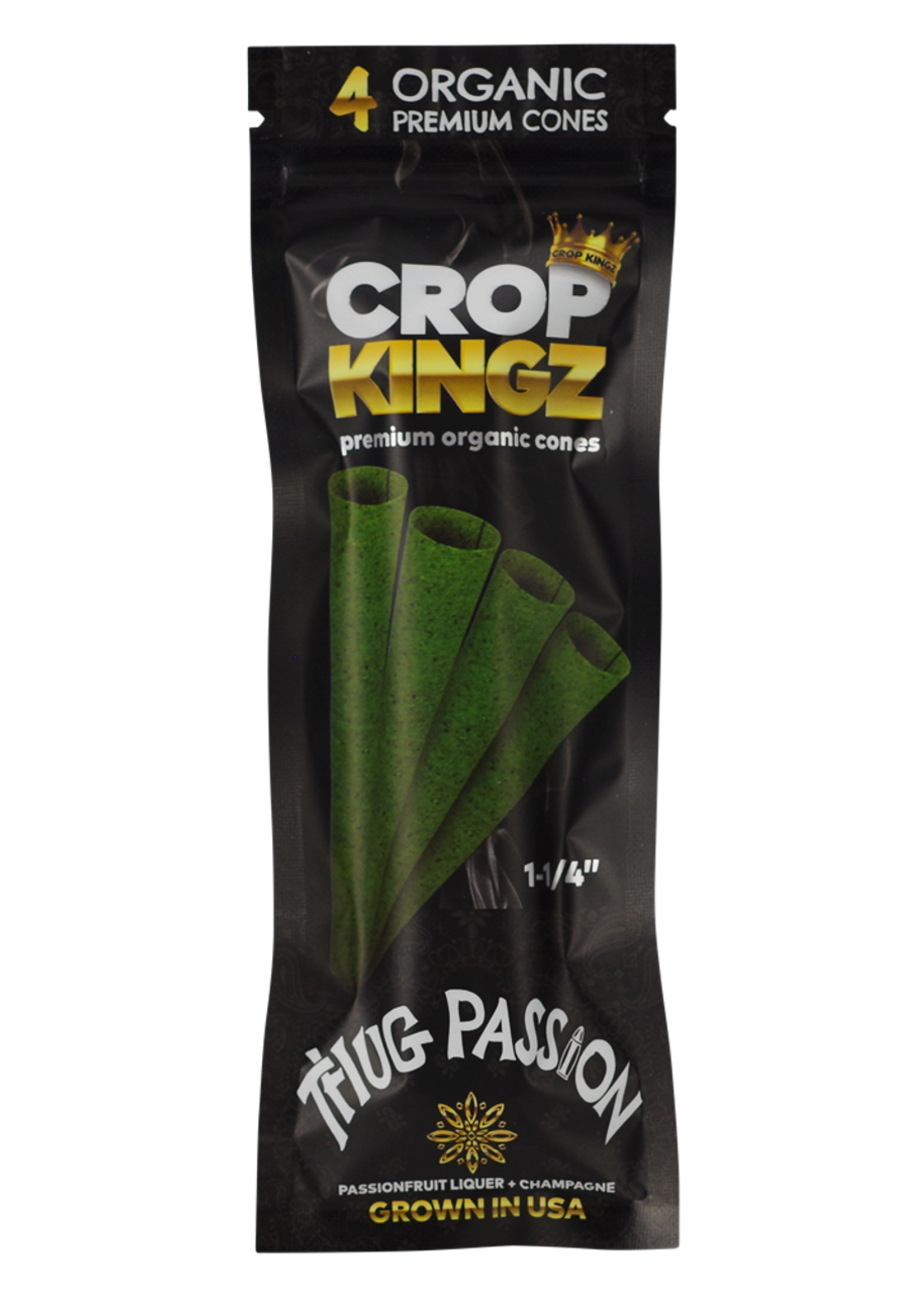 Crop Kingz Crop Kingz Premium Organic CONES 4 Per Pack - Thug Passion