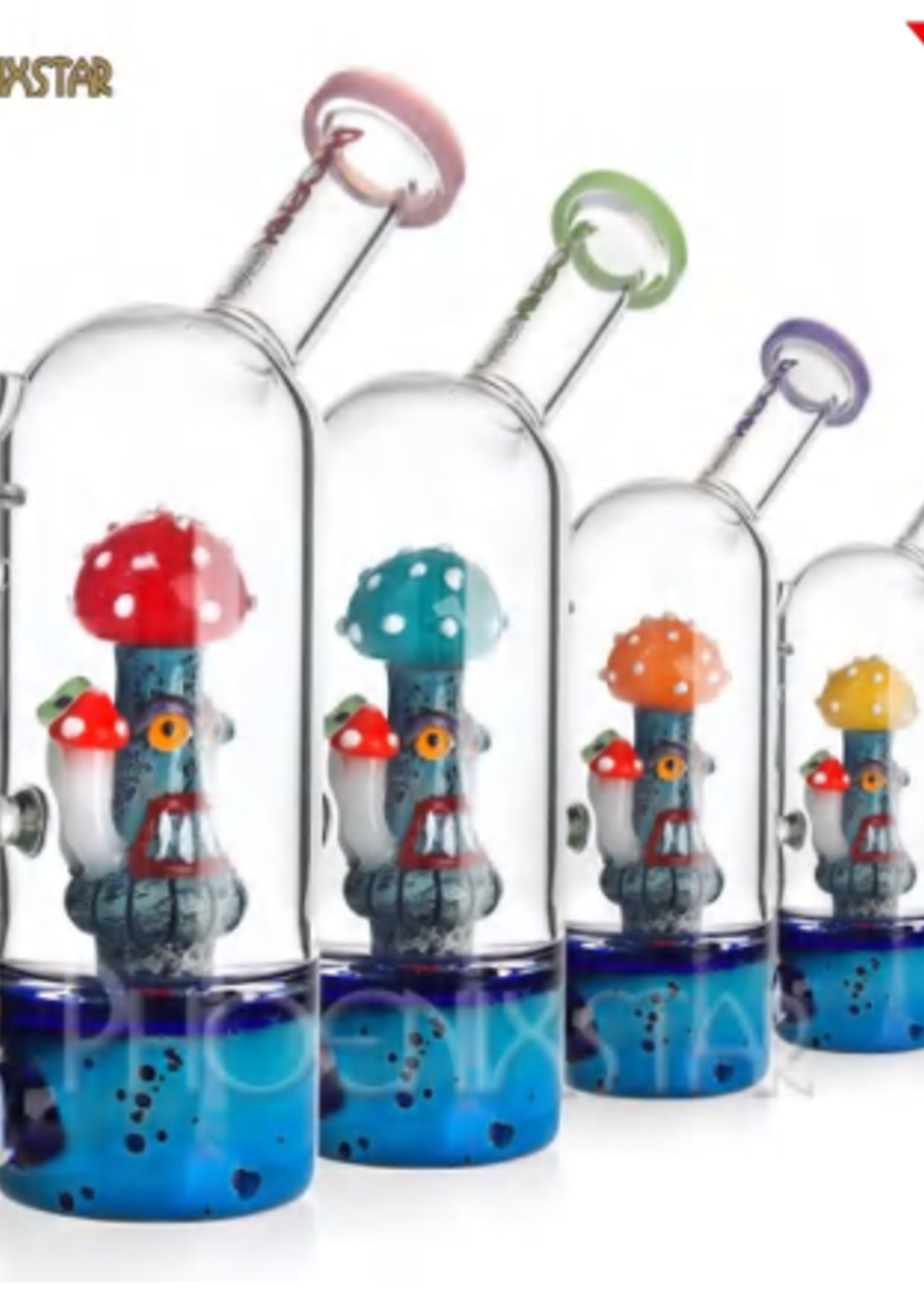 7.5" Mushroom Monster Glass Water Pipe