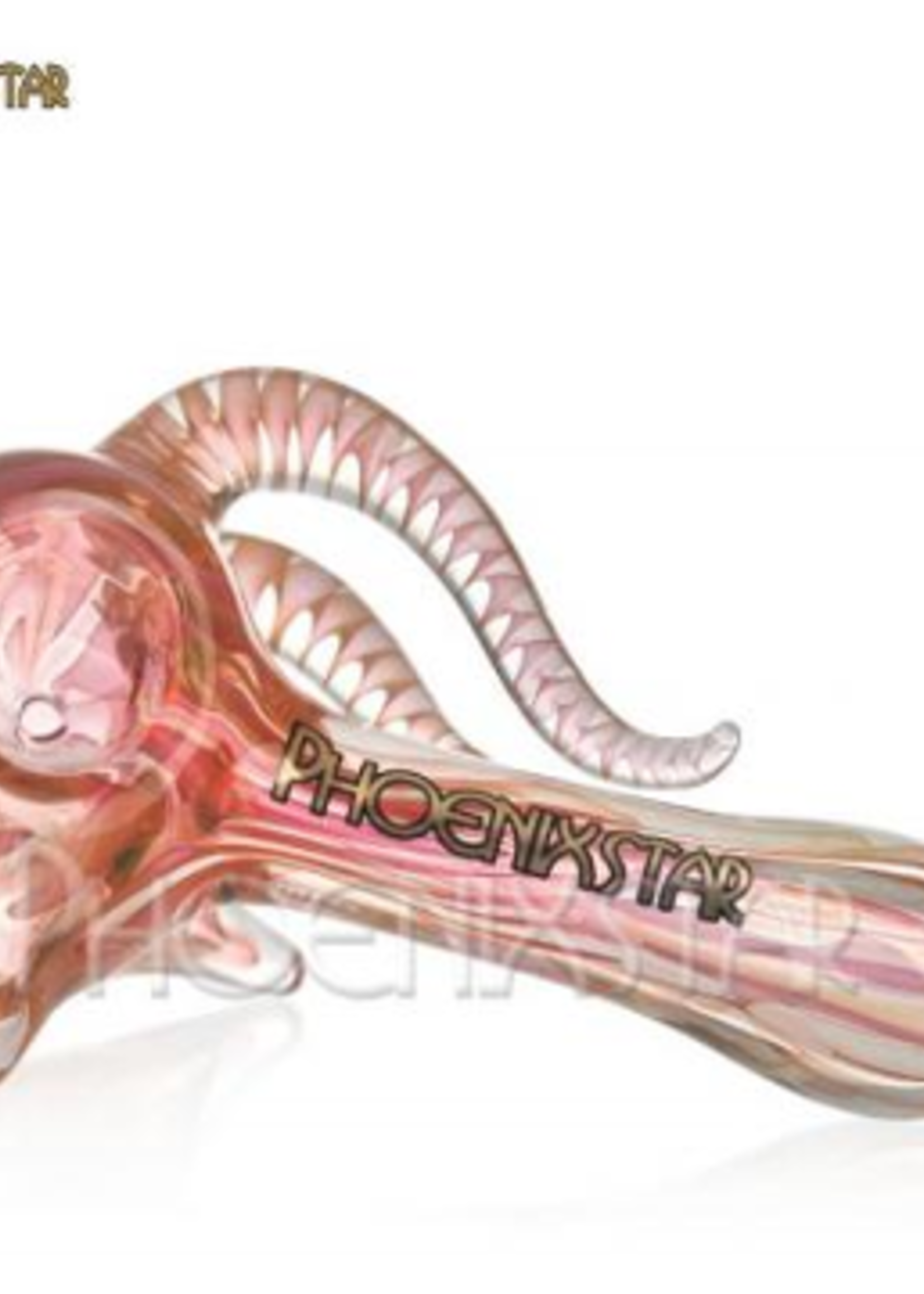 4.0" Phoenixstar Fumed Double Horn Glass Hand Pipe