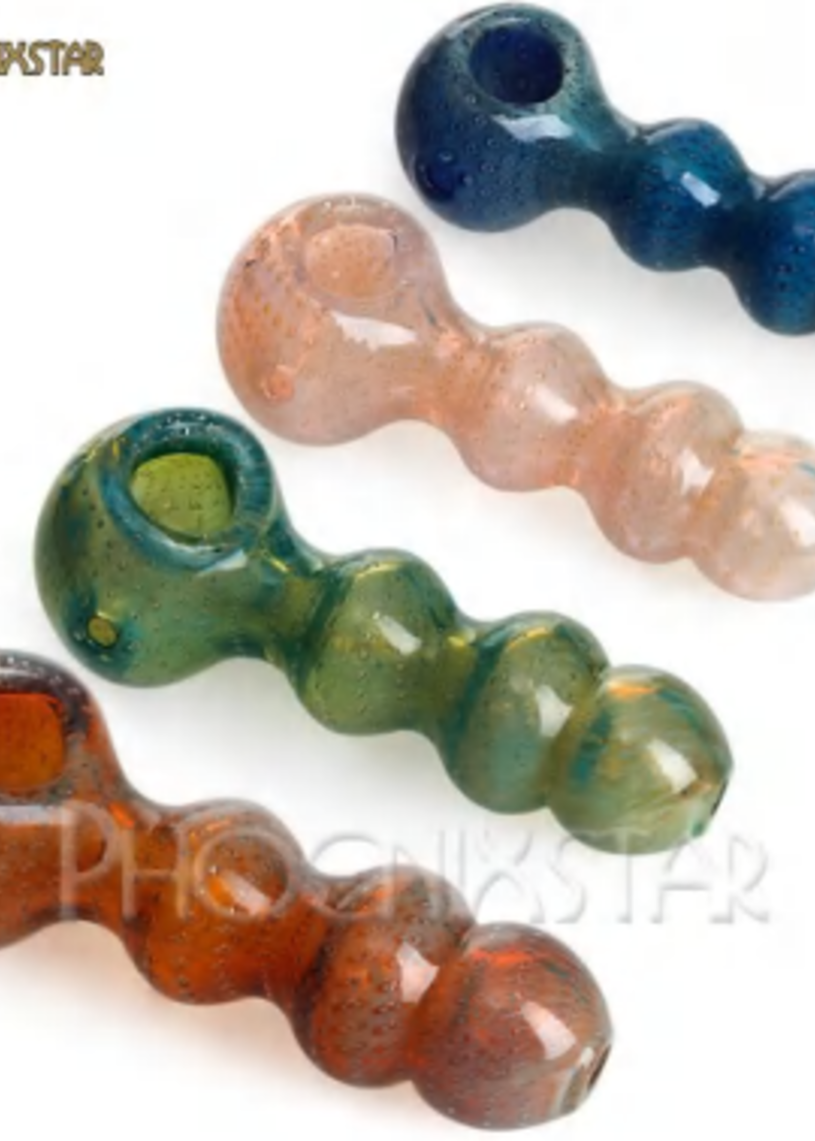 4.0" Triple Bubble Glass Hand Pipe