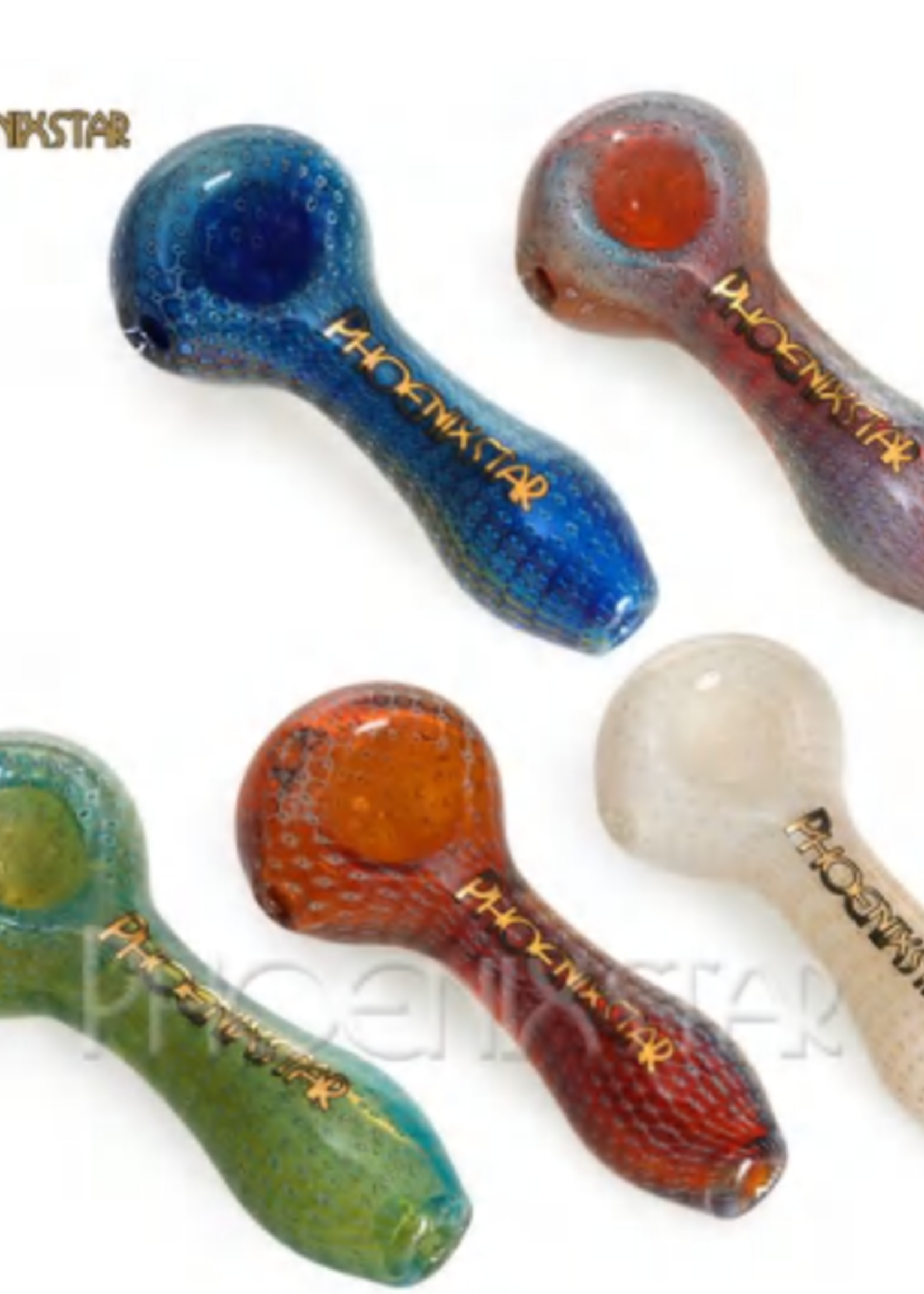 4.0" Phoenixstar Bubble Matrix Spoon Glass Hand Pipe