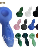 4.0" Phoenixstar Solid Color Glass hand Pipe w/ Built-In Screen