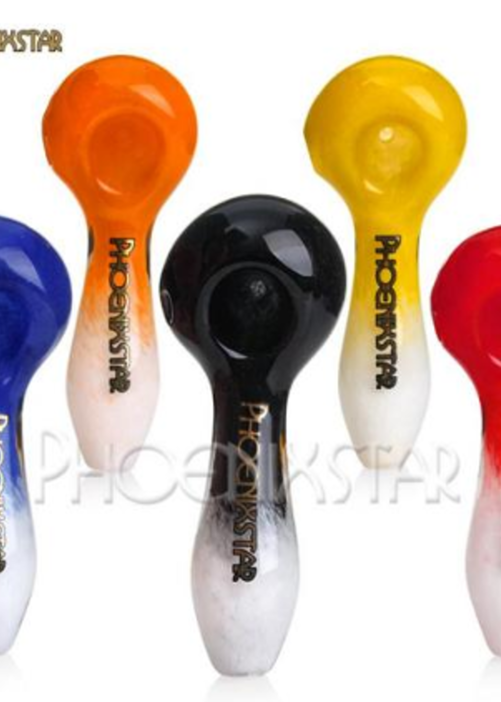 4.5" Phoenixstar Hombre Dual Color Glass Hand Pipe