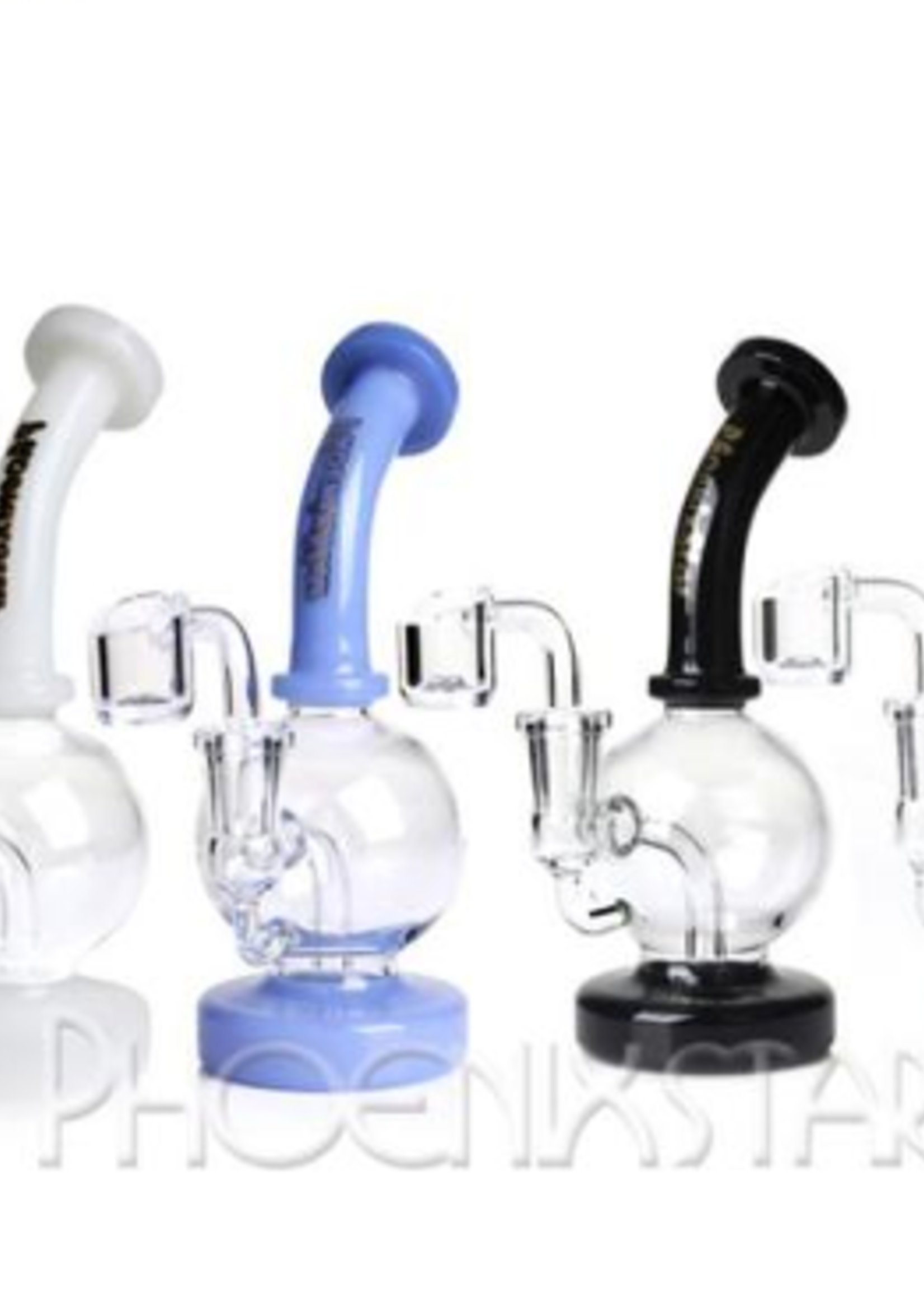 Phoenixstar 7.0" Round Glass Water Pipe Dab Rig w/Banger