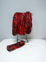 Cardinals Two-Color Black and Red Pom Pom