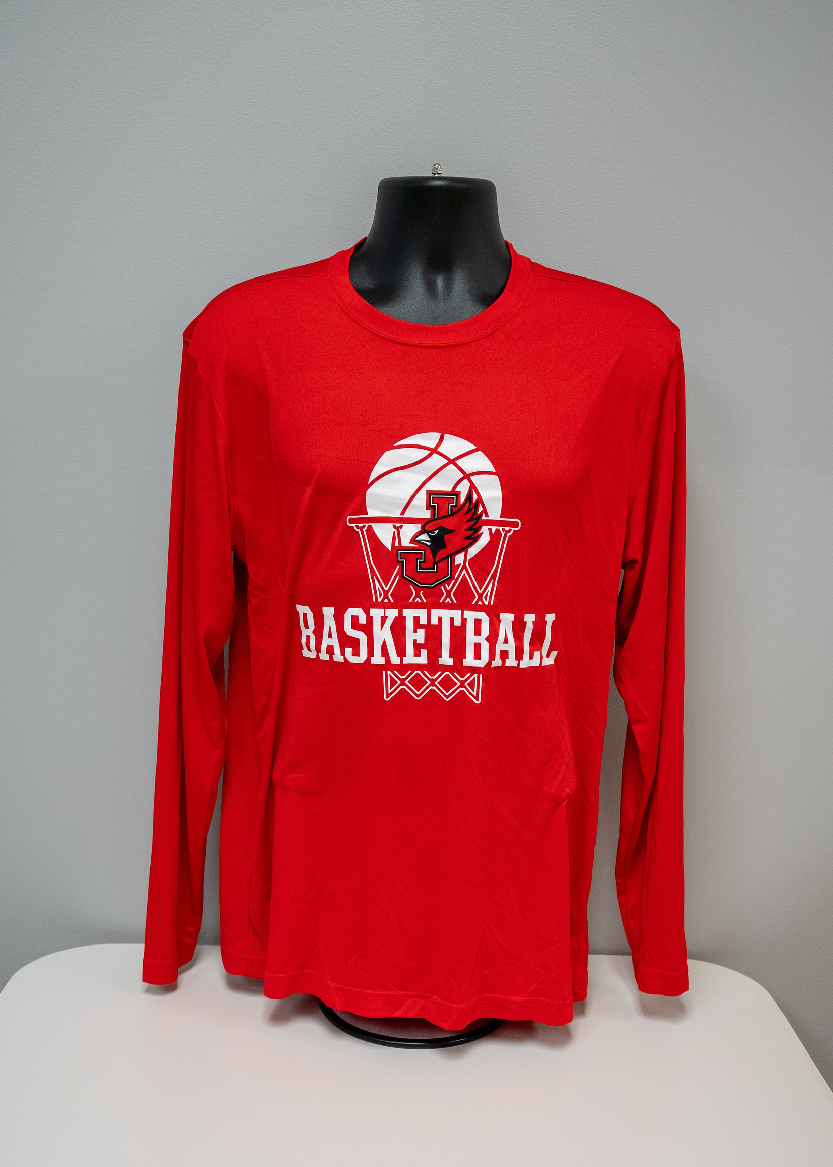 Basketball  Dry Fit Long Sleeve T-shirt Red Jewell