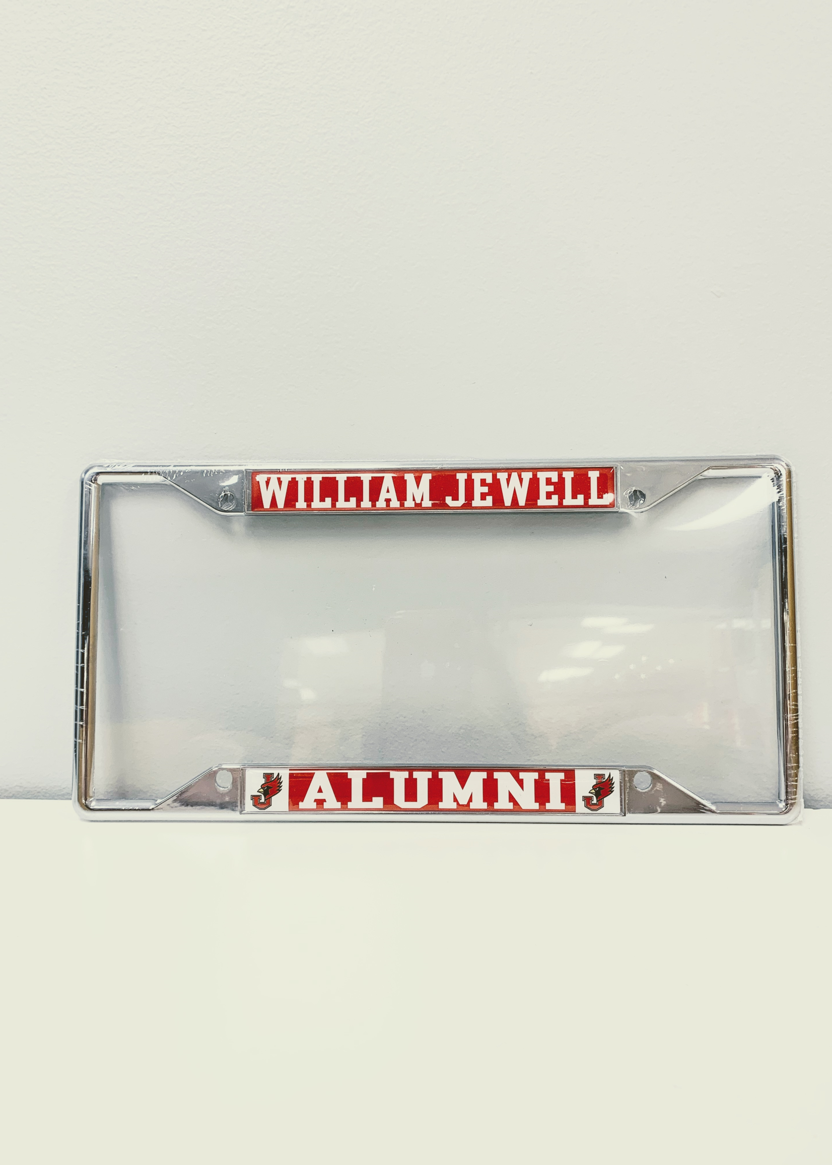 Jewell Alumni License Plate Frame Silver & Red