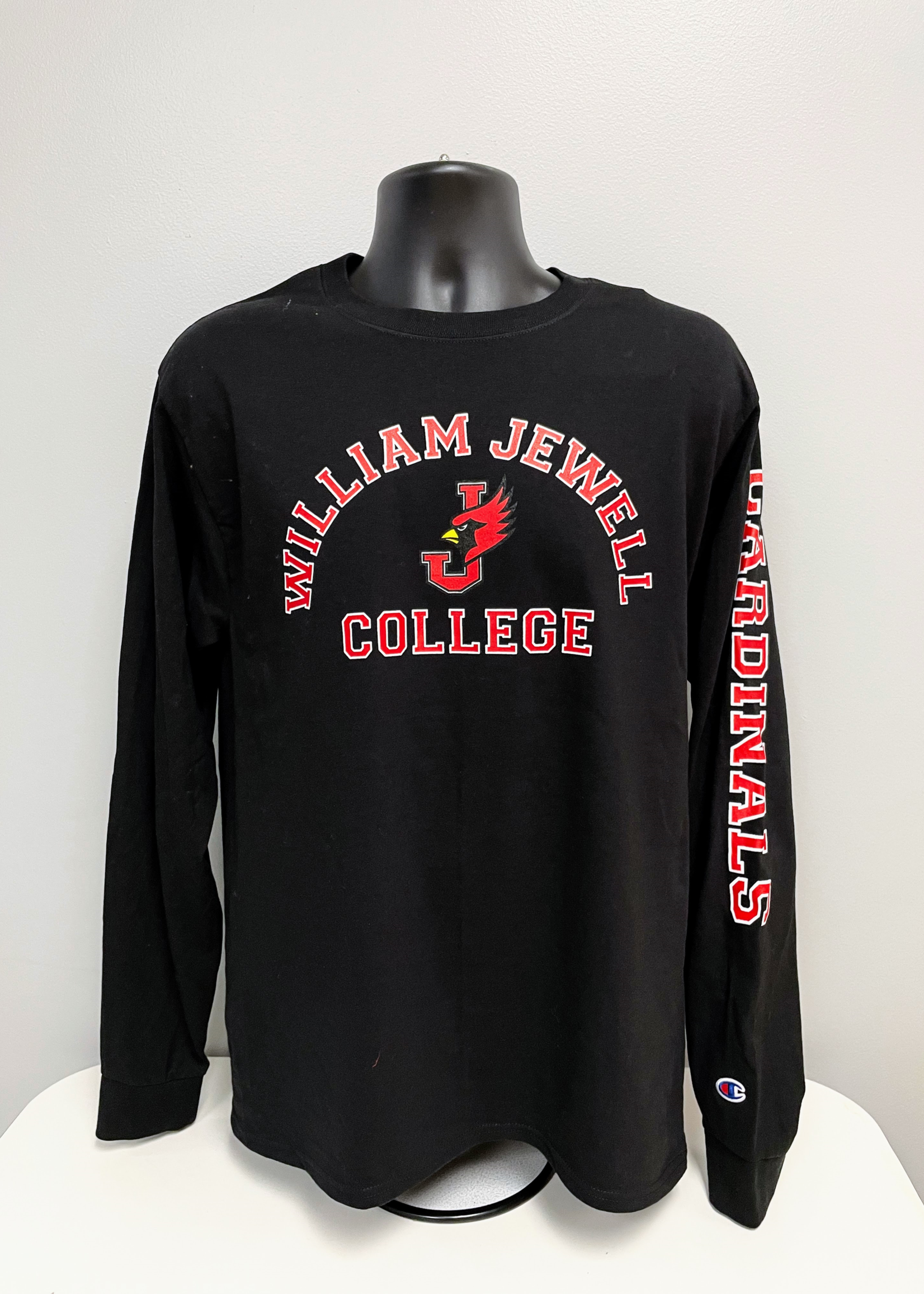 Jewell Champion long sleeve t-shirt with Cardinals sleeve