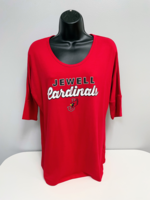 Jewell Cardinals 3/4 Sleeve Tunic T-shirt