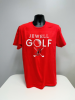 Jewell Golf with ball and clubs  short sleeve