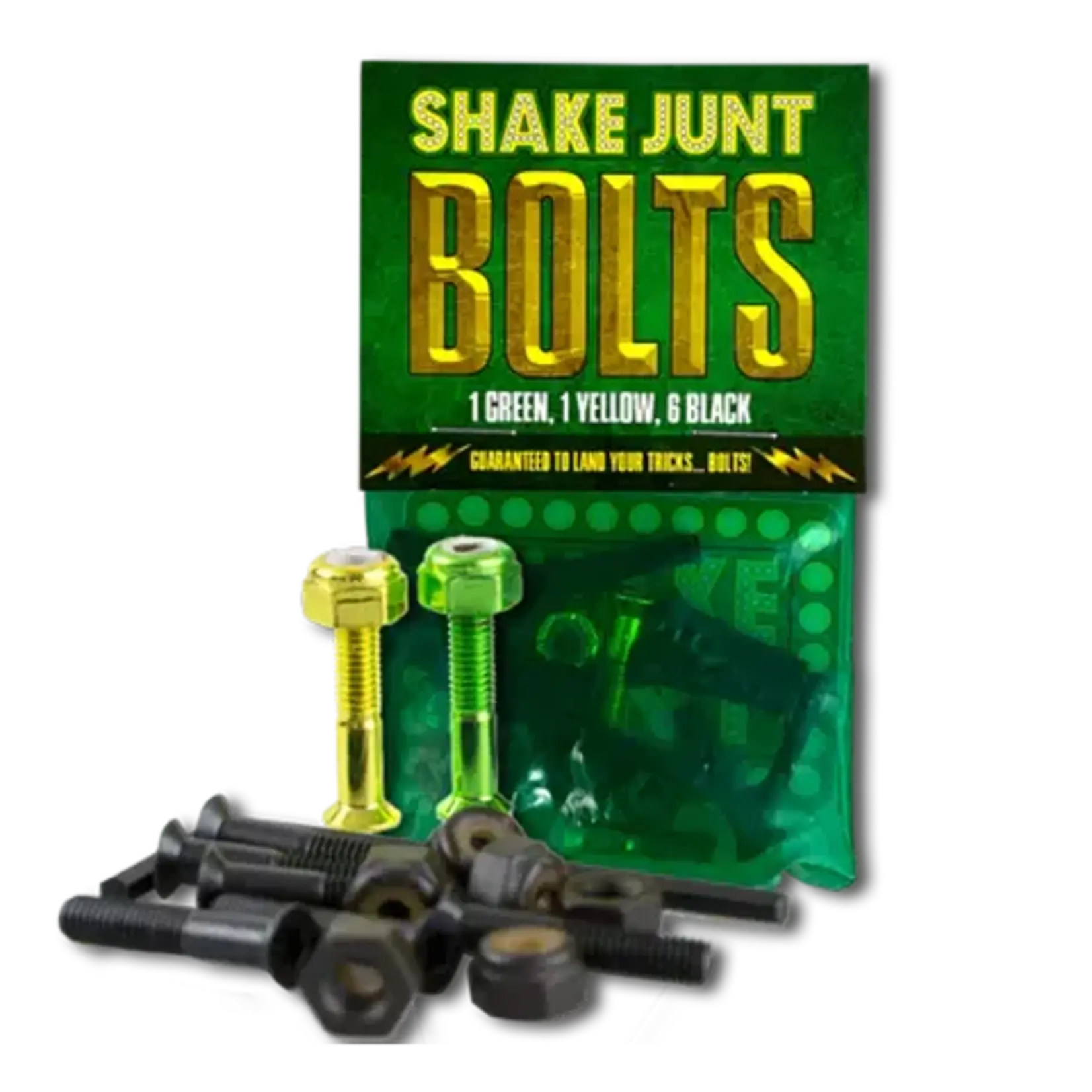shake junt Shake Junt Bag o' Bolts 1 Green 1 Yellow 6 Black Phillips 7/8"