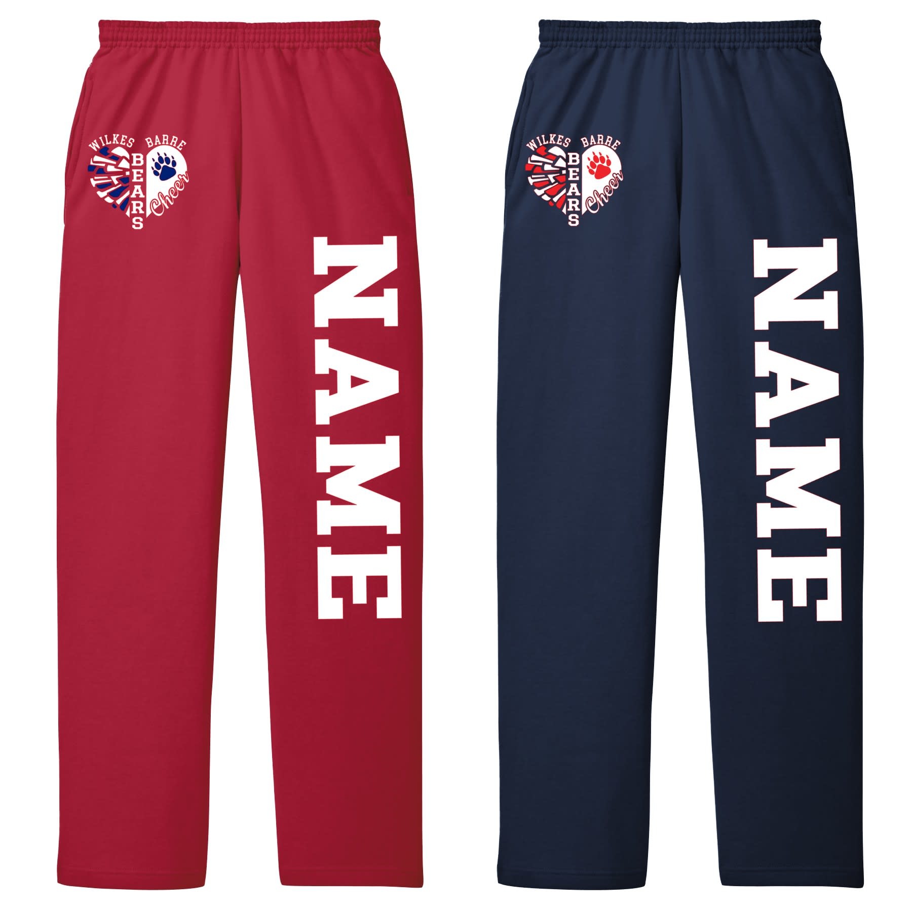 Wilkes Barre Bears Adult Open Bottom Sweatpants This Life Apparel